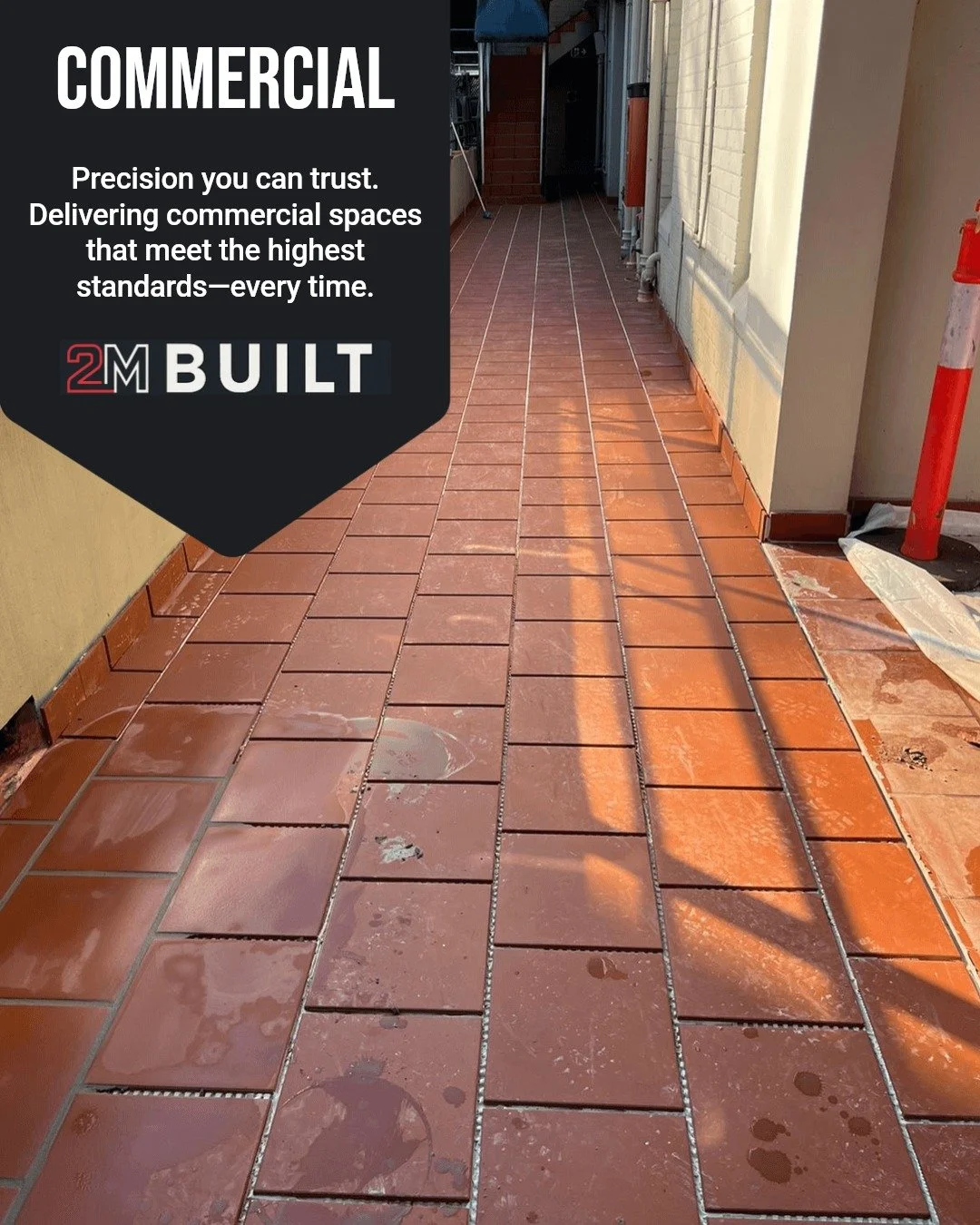 When it comes to commercial projects, we combine technical expertise with a refined finish&mdash;because performance starts with the build.

At this recent industrial building in Surry Hills, 2M BUILT handled the replacement of approx. 100m2 of exist