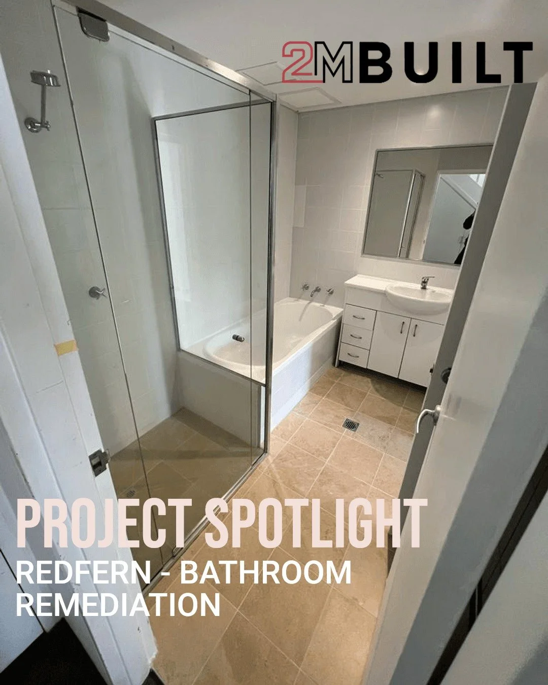 ⭐PROJECT SPOTLIGHT⭐ | Redfern Bathroom Remediation

What started as a persistent water leak affecting neighbouring apartments turned into a complete bathroom transformation.

Here&rsquo;s what our team at 2M BUILT delivered:
🔨 Strip-out: Removed dam