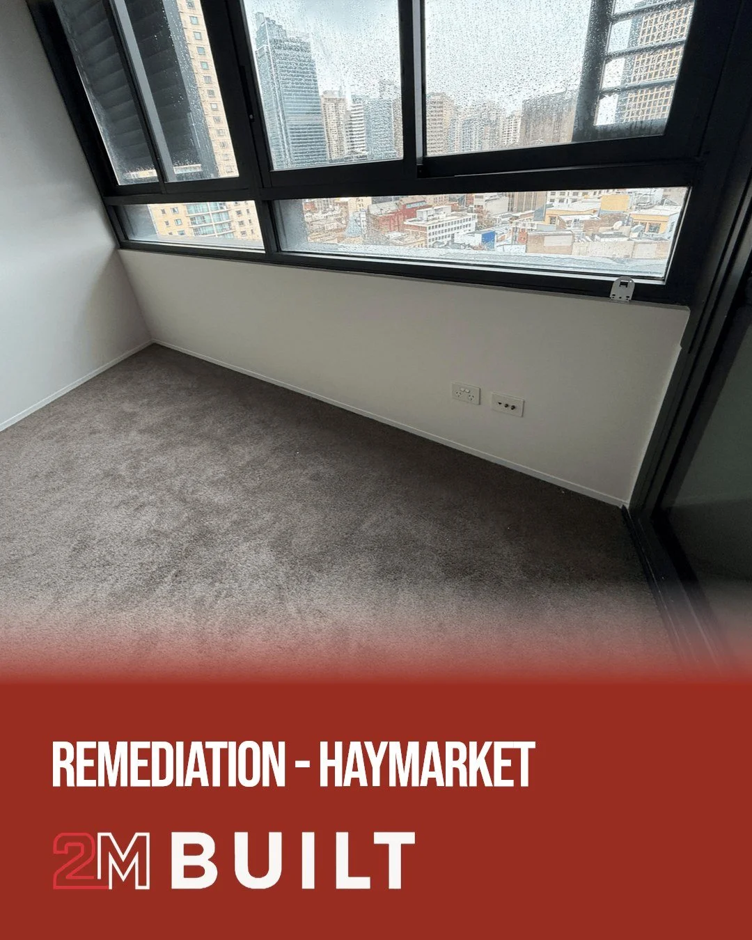 From Mould-Damaged to Safe, Healthy &amp; Occupiable.

On this project, extensive mould contamination had compromised the health, safety and amenity of an occupied space. Following rectification of the moisture ingress, 2M BUILT completed a full inte