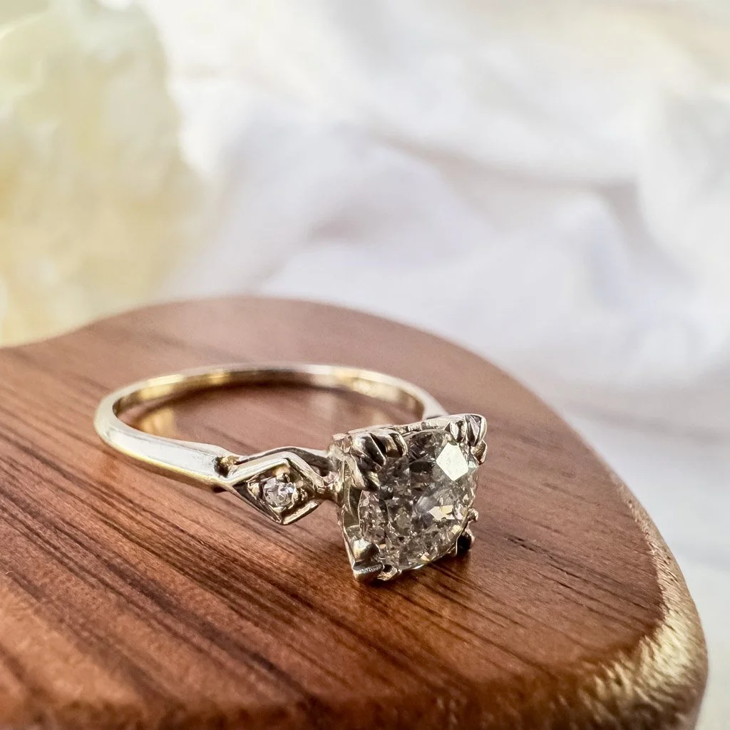 1 Carat Old European Cut Diamond Solitaire Ring 14k White Gold 1ct Size 6.5-25.jpg