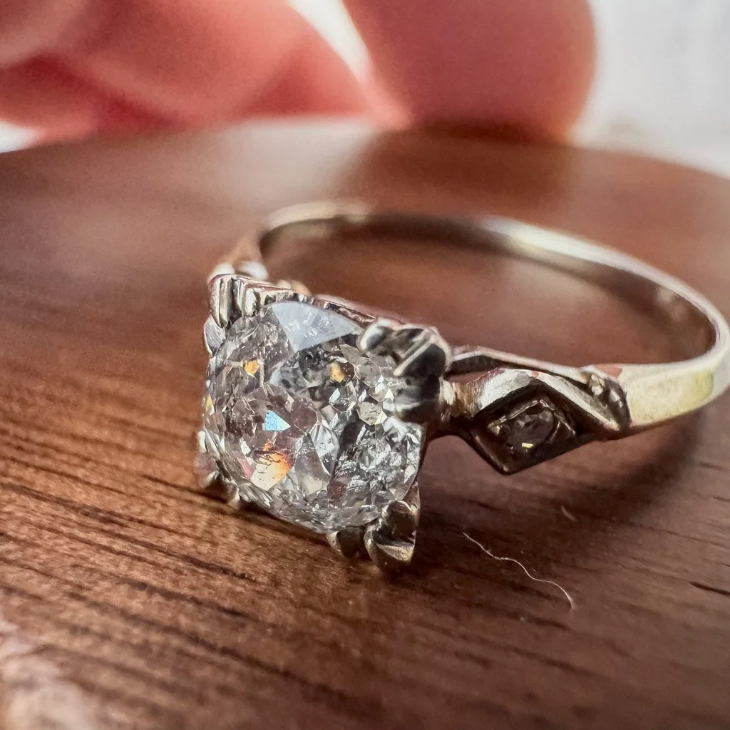 1 Carat Old European Cut Diamond Solitaire Ring 14k White Gold 1ct Size 6.5-09.jpg