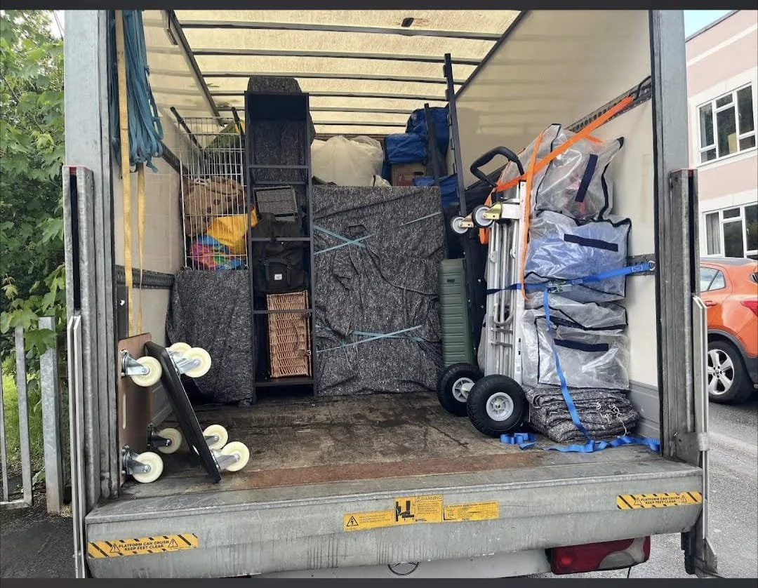 Furniture professionally wrapped using heavy-duty removal blankets and securely loaded in our Luton van for a house move from Chiswick, London to Bristol. Our team takes pride in providing safe and stress-free removals across the UK.