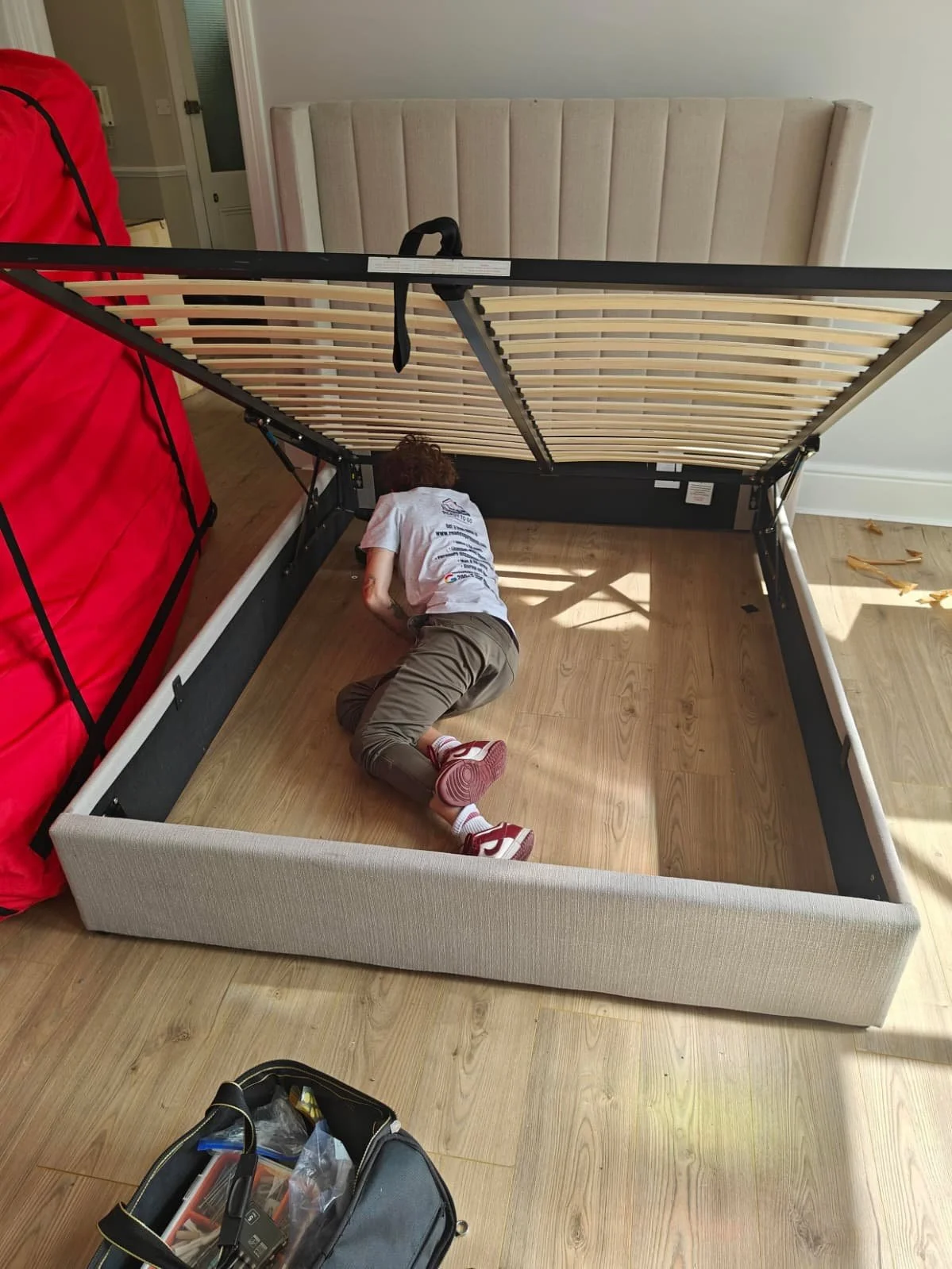 Ottoman bed reassembly for a client done by Ready To Go Removals