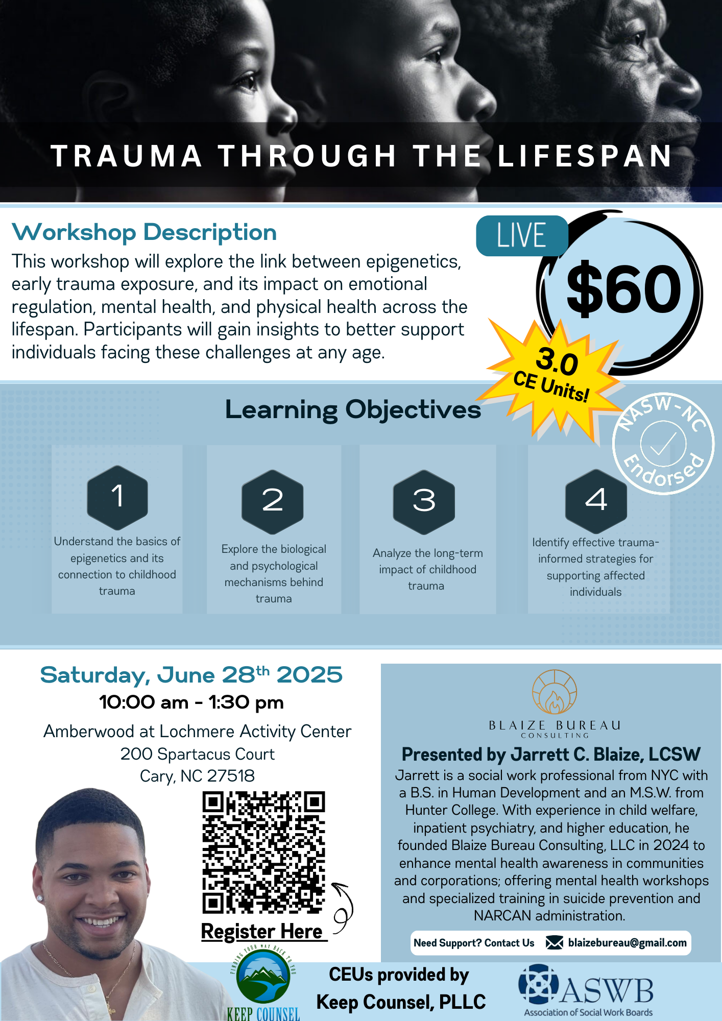 Trauma Through the Lifespan (CEU Workshop)