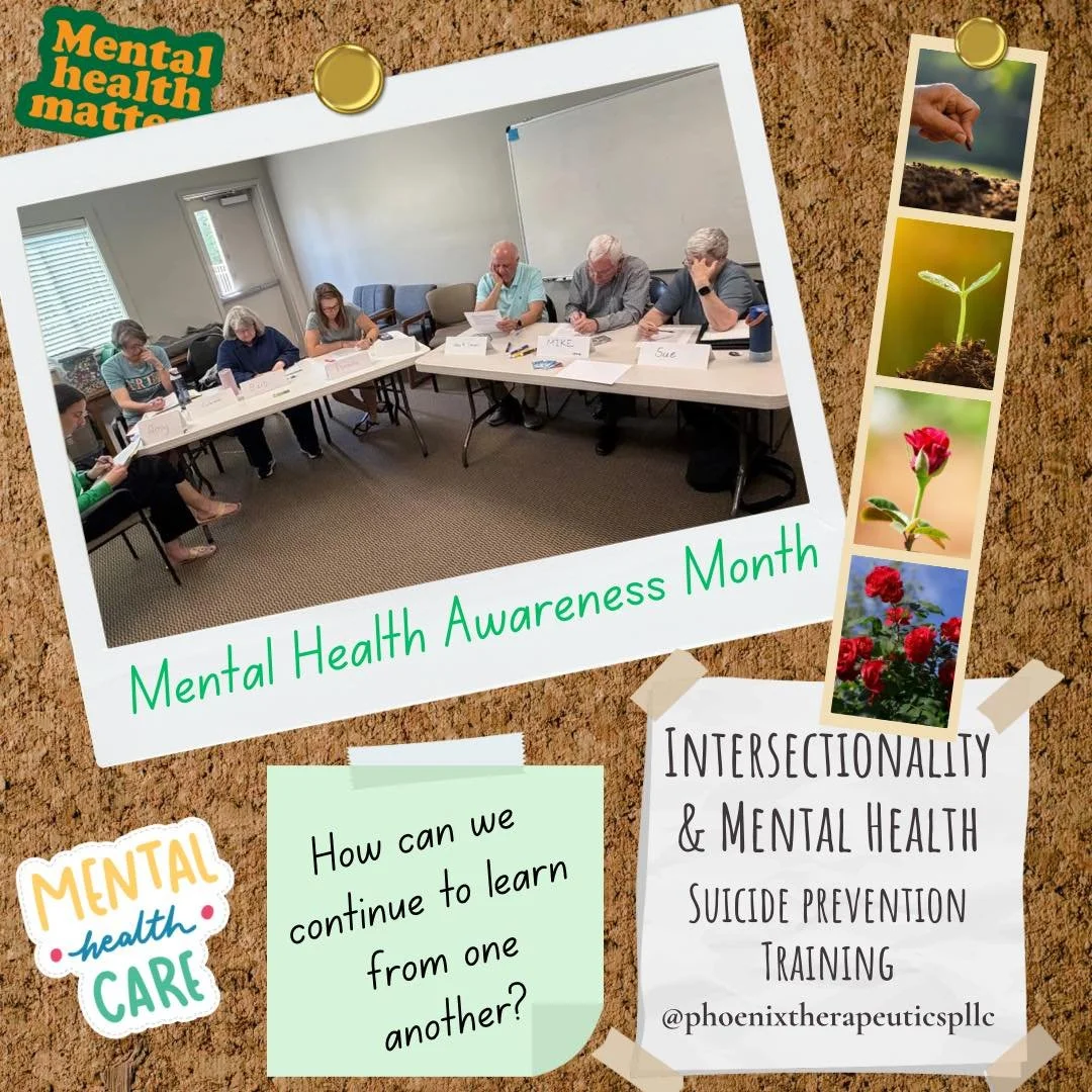 This Mental Health Awareness Month, I had the honor of partnering with All Saints' United Methodist Church to facilitate our Intersectionality &amp; Mental Health presentation and train members of their congregation in Suicide Prevention through the 