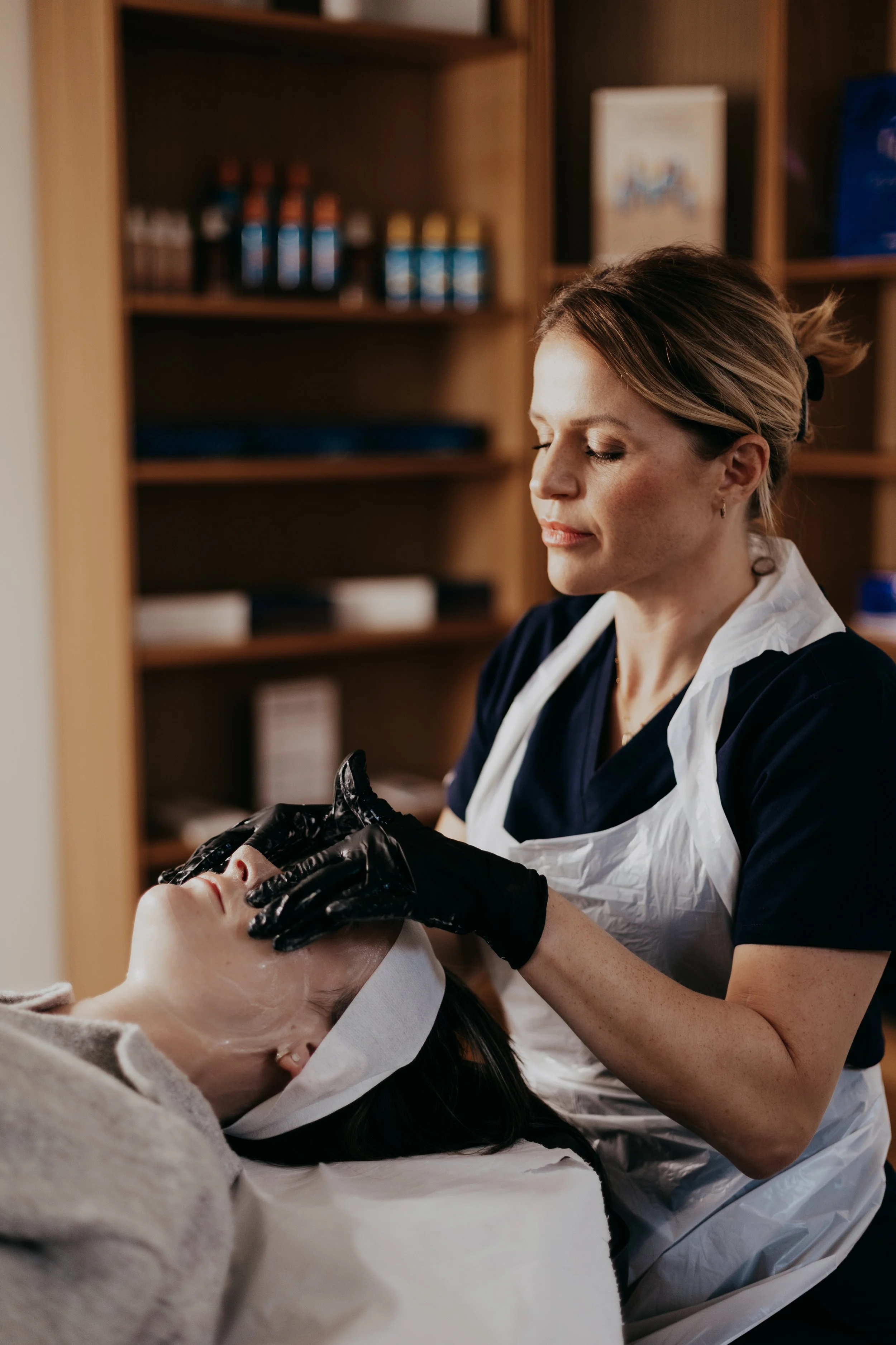 Before and after fire and ice facial showing glowing skin. Near Christchurch and Bournemouth