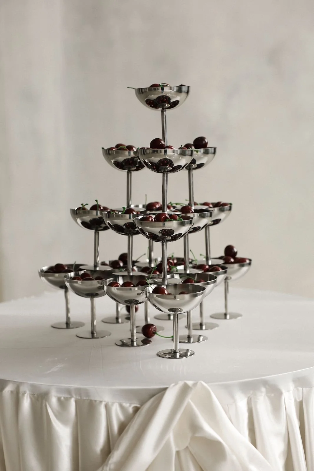 Silver Champagne or Espresso Martini Tower Set
