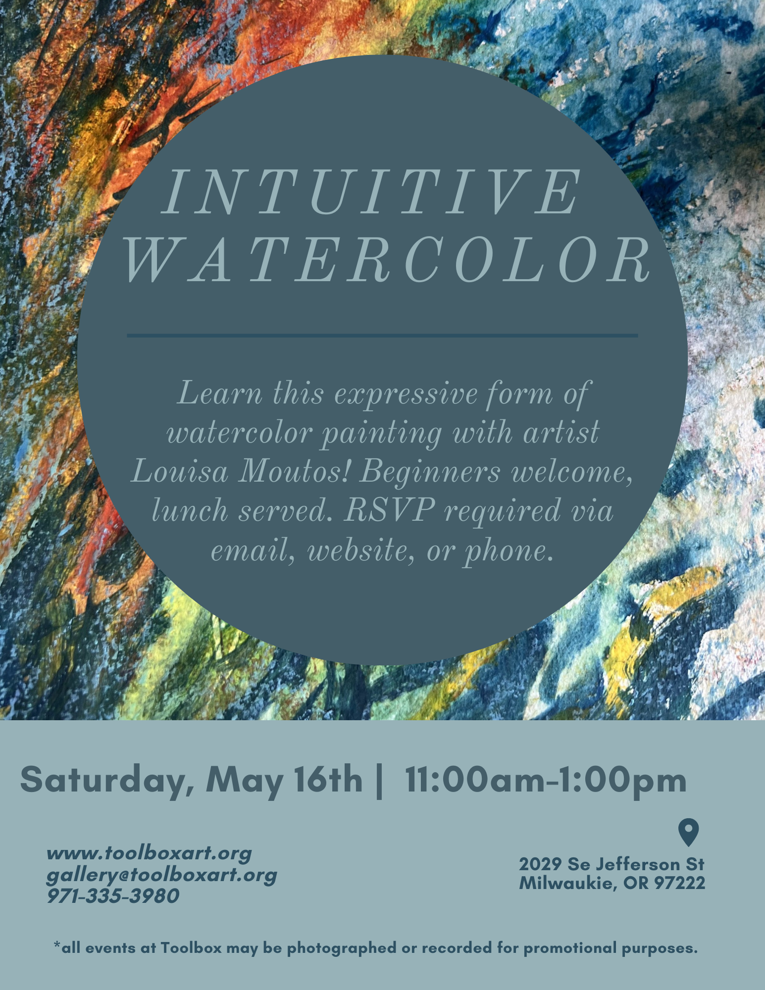 Intuitive Watercolor Workshop with Louisa Moutos