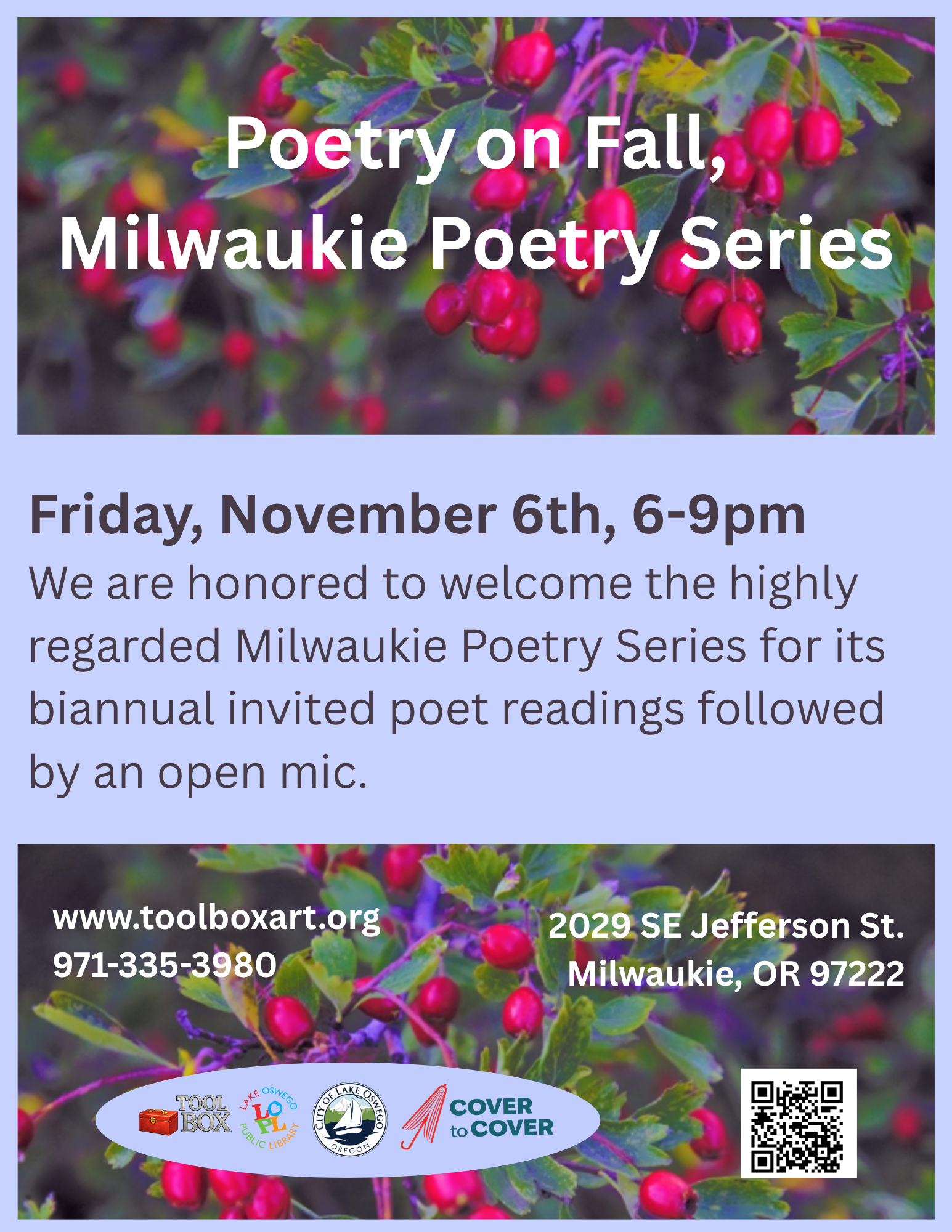 Poetry on Fall, Milwaukie Poetry Series