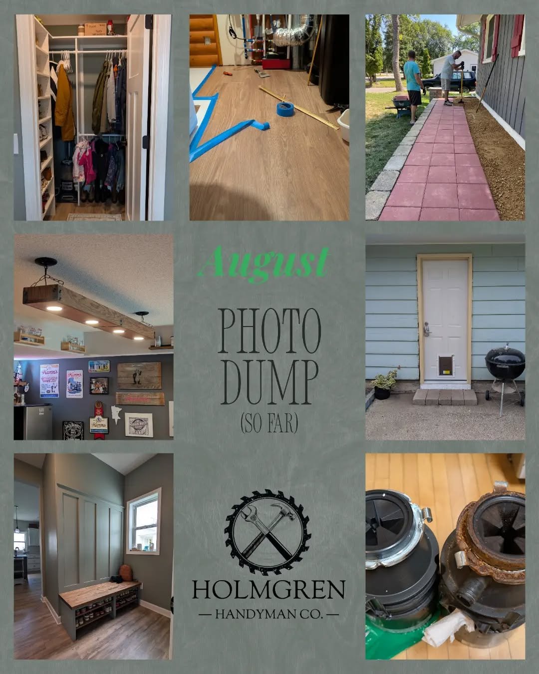 August photo dump so far. Still a lot more to come! 

#handyman #mudroom #barlighting #closetorganization #photodump