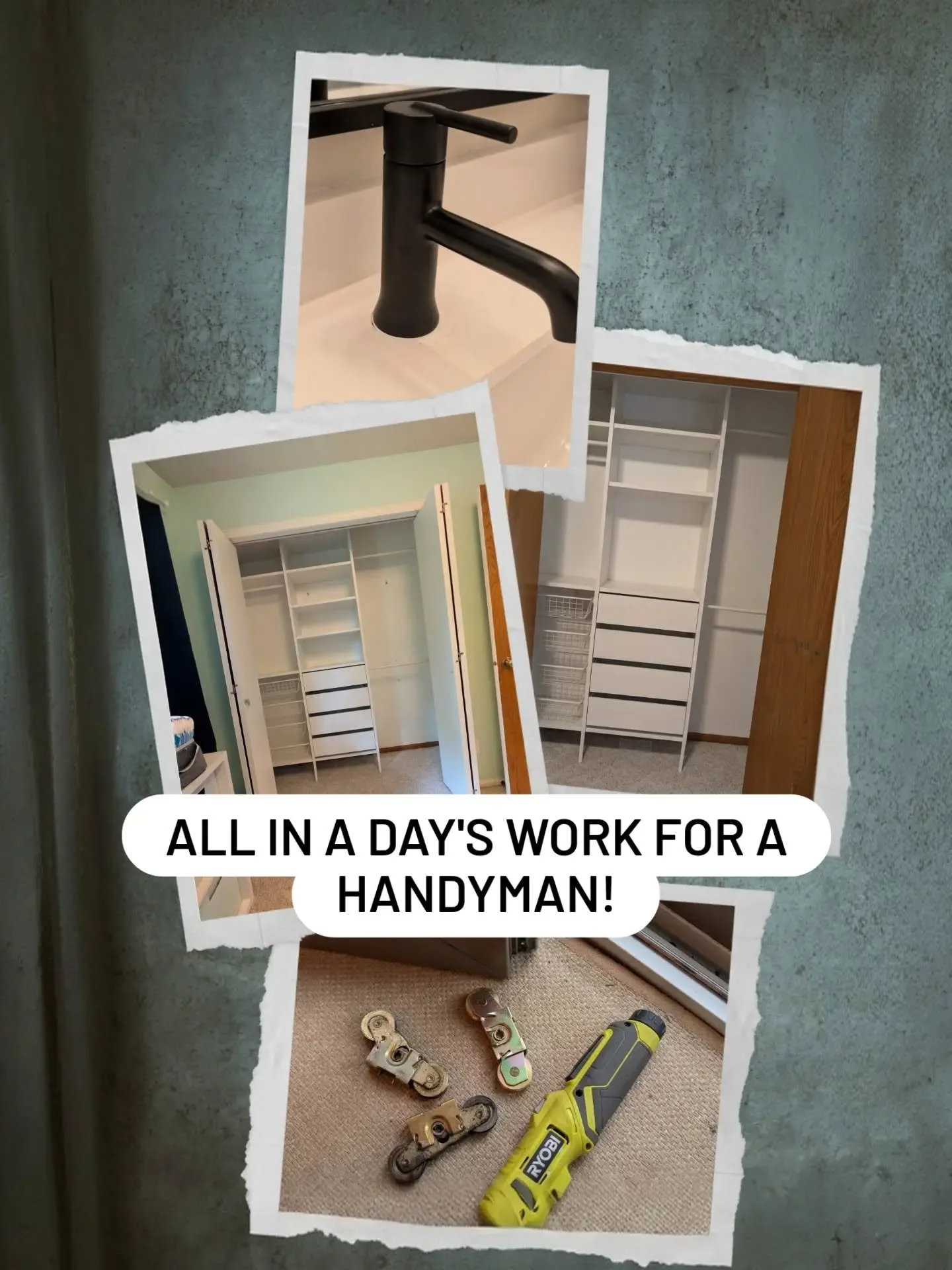 Tackled a 4-part punch list today to get this space running like new:

- Sliding door went from a two-handed tug-of-war to a smooth glide.
- Saved a wobbly bifold closet door from dropping off its track.
- Built out custom #ikea storage across two se