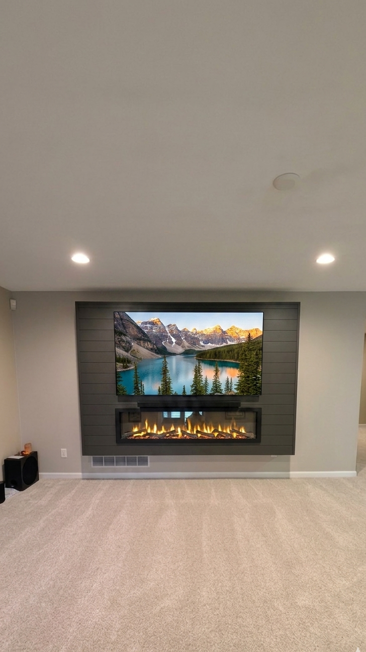Floating Electric Fireplace and TV Build