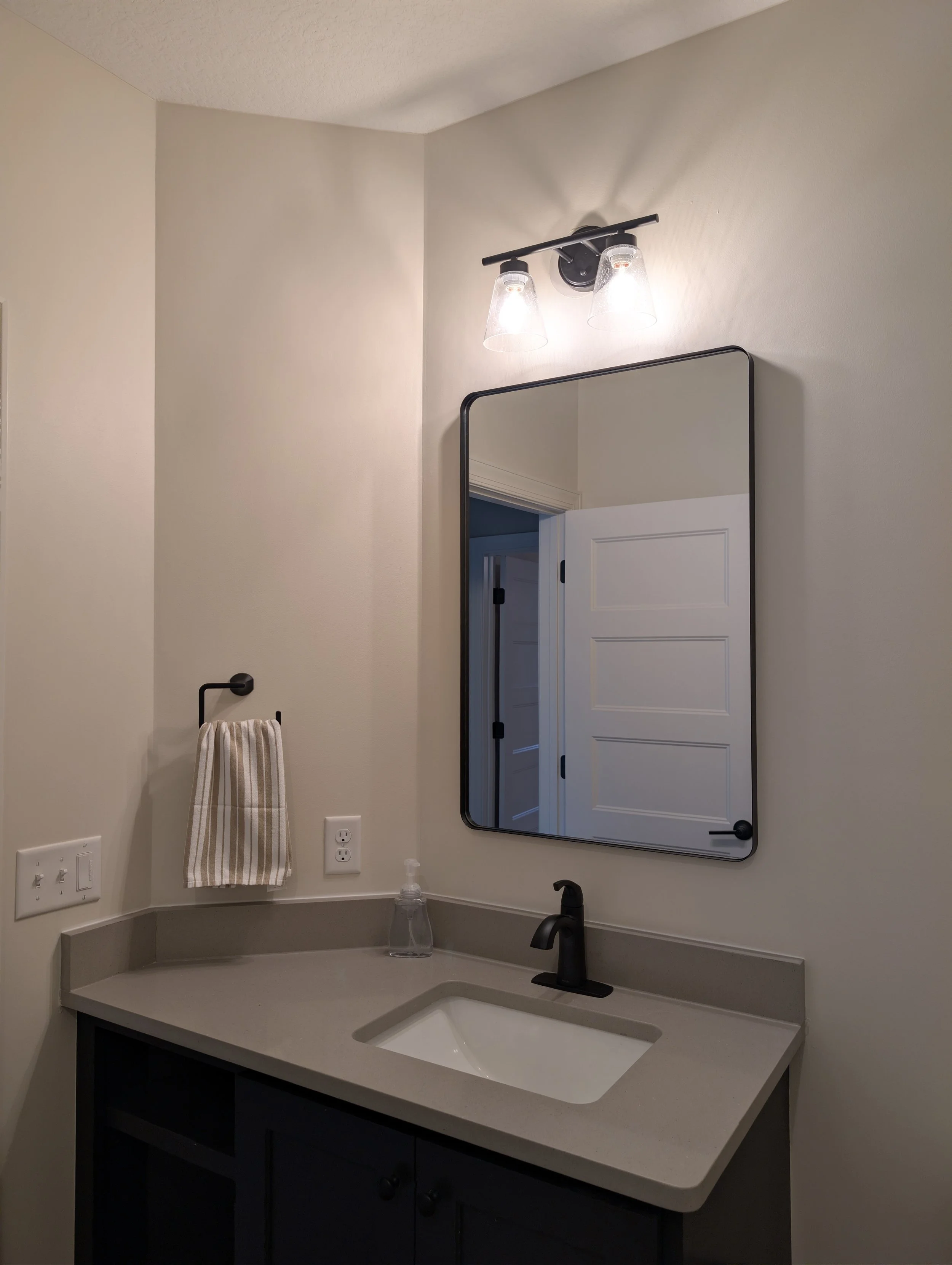 Bathroom Update - Mirror, Lighting, Fixtures