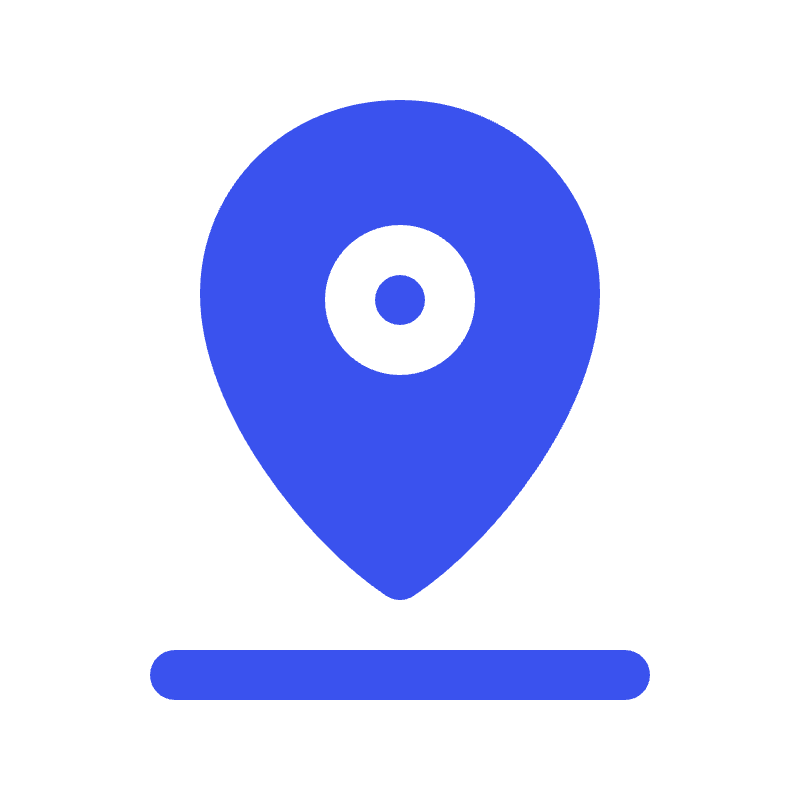 blue map pin for cities that we provide hvac services for in vancouver bc