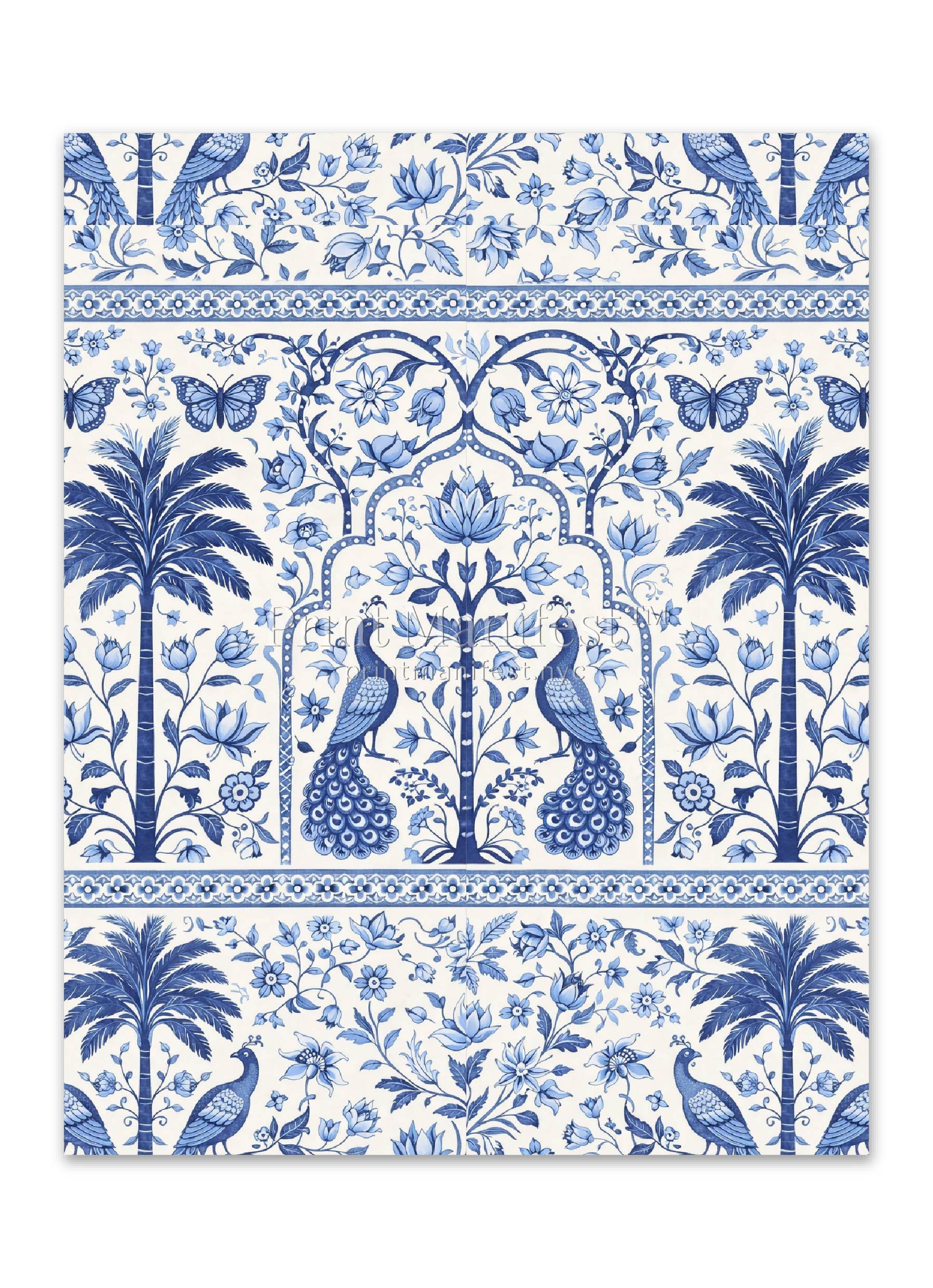 Peacock Garden Tile