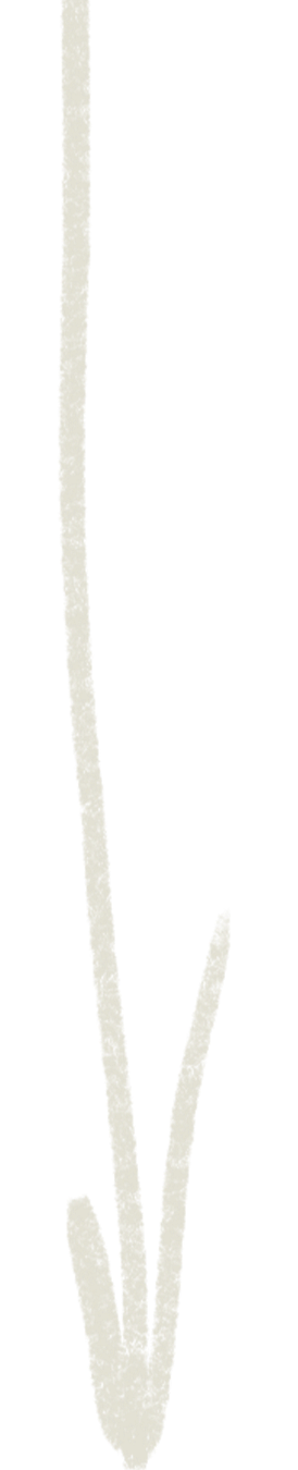 A black-and-white drawing of a musical note, possibly a quarter note, with a long stem and a rounded note head.