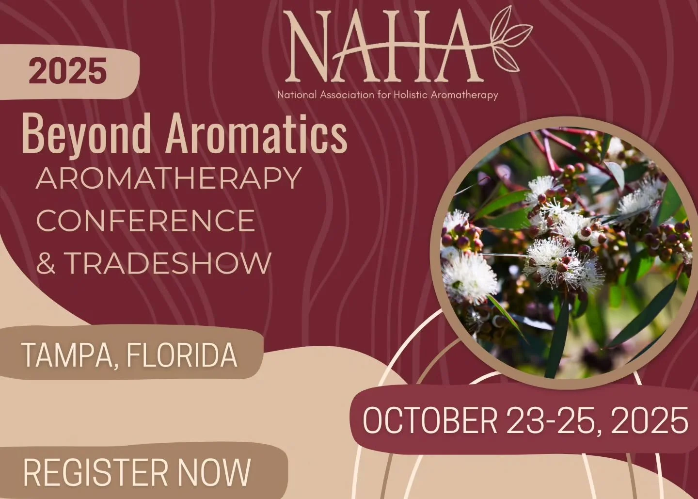 Beyond Aromatics 2025 💫⁠
October 23rd-25th, in Tampa, Florida! 🧡☀️⁠
⁠
We're thrilled to invite you to our upcoming Live event, the World of Aromatherapy XII, Beyond Aromatics VI Conference &amp; Tradeshow. Where we&rsquo;ll explore the latest trend