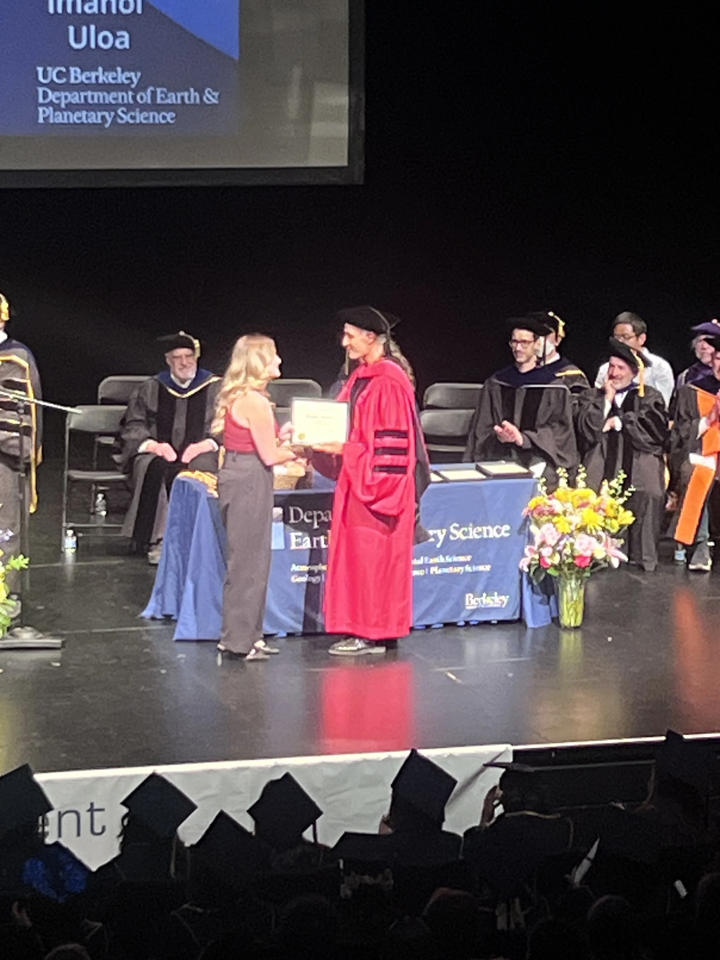 Congrats, Brooke, for winning an EPS departmental certificate for distinguished teaching!