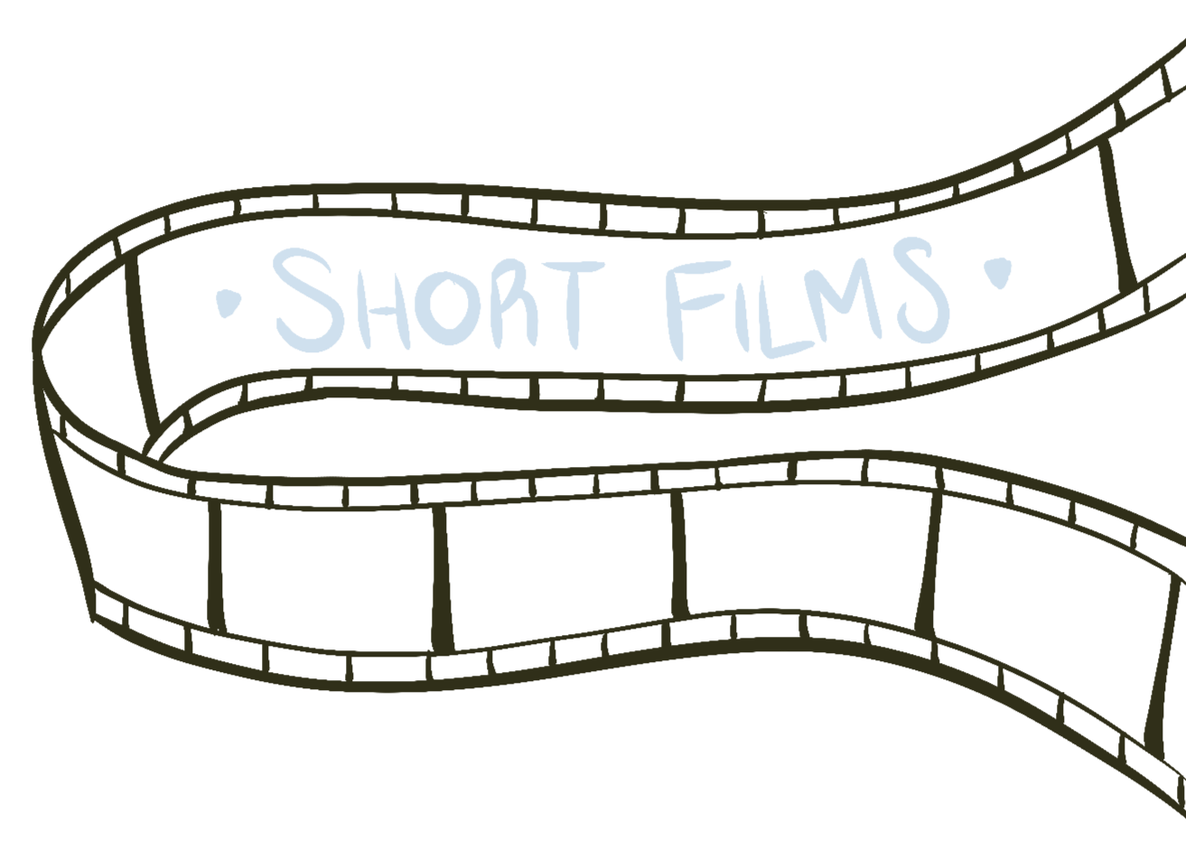Illustration of a film strip with the words 'Short Films' written on it.