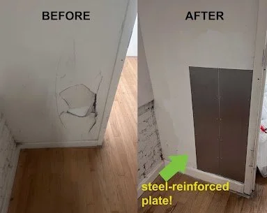 Steel-Reinforced Wall Hole Repair NYC