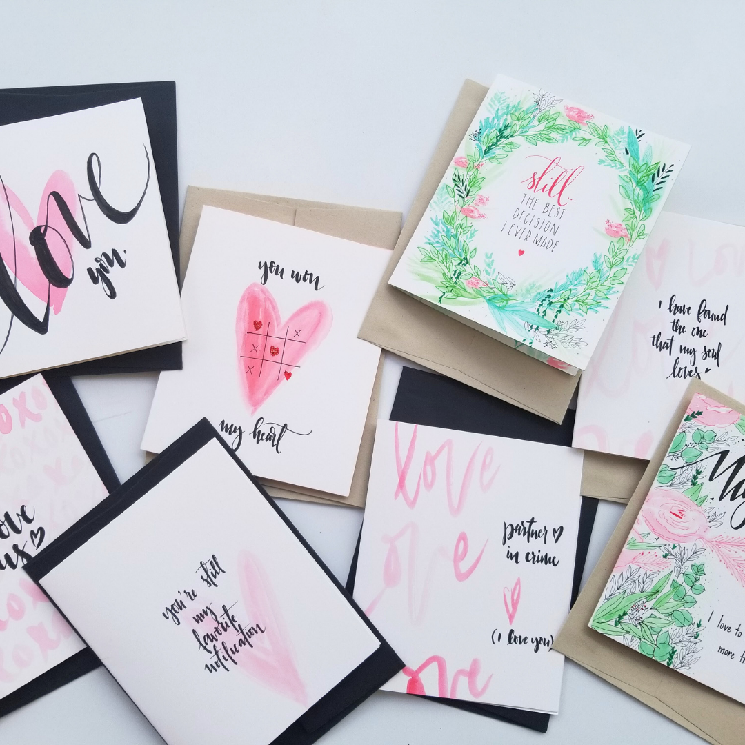 calligraphy greeting card valentine collection.png
