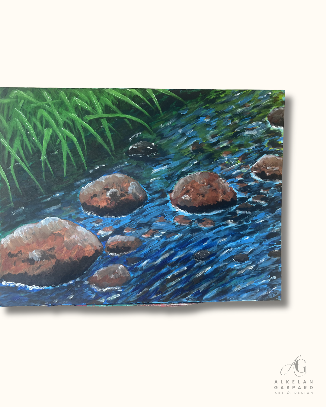 Stepping Stones- acrylic on 23"x31"canvas