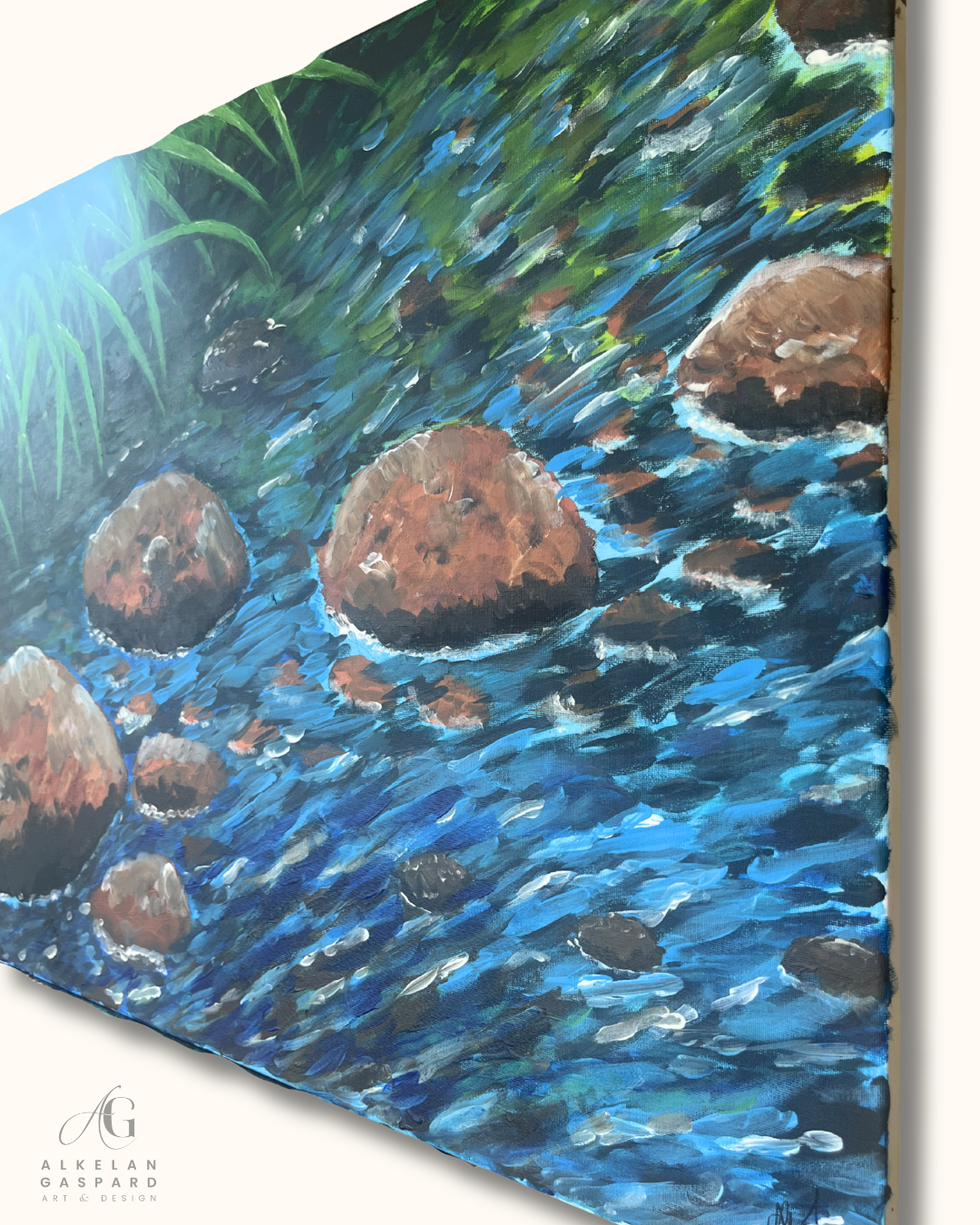 Stepping Stones- acrylic on 23"x31"canvas