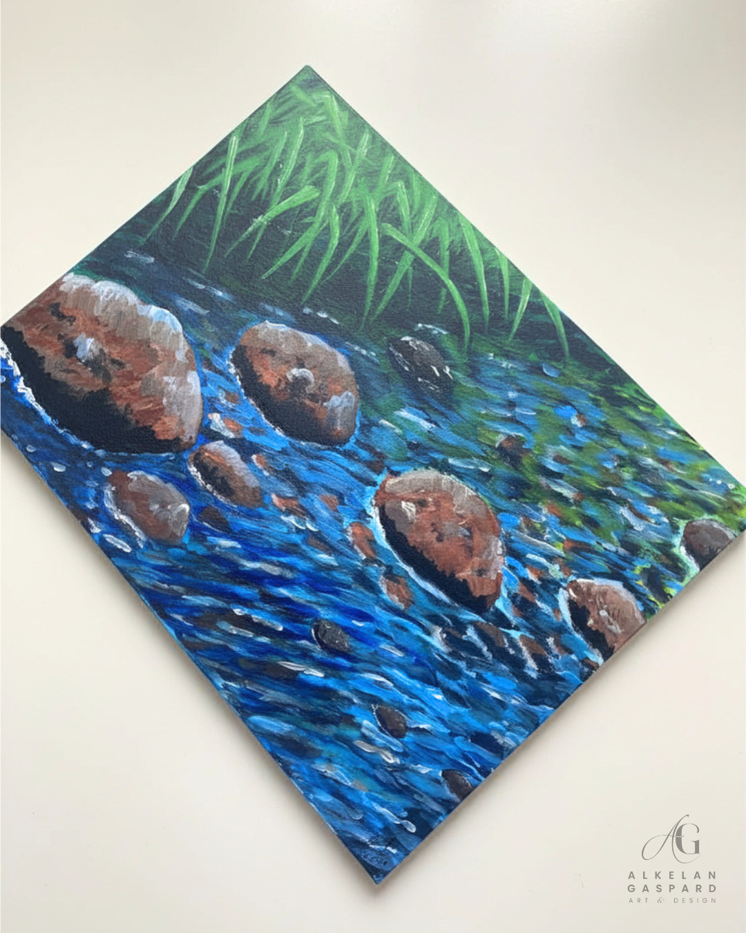 Stepping Stones- acrylic on 23"x31"canvas