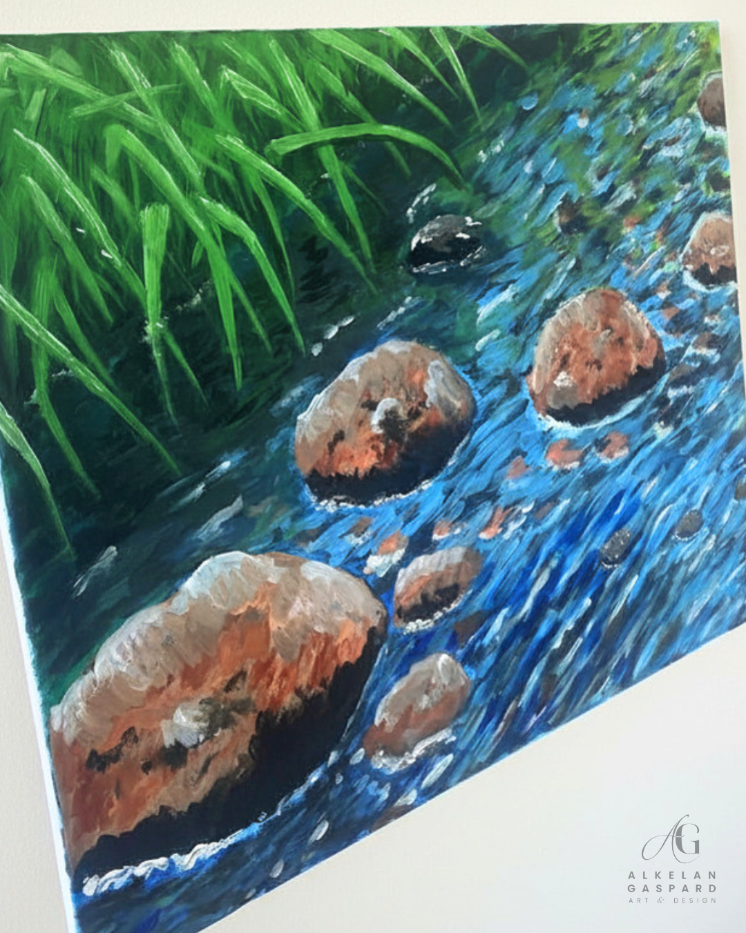 Stepping Stones- acrylic on 23"x31"canvas