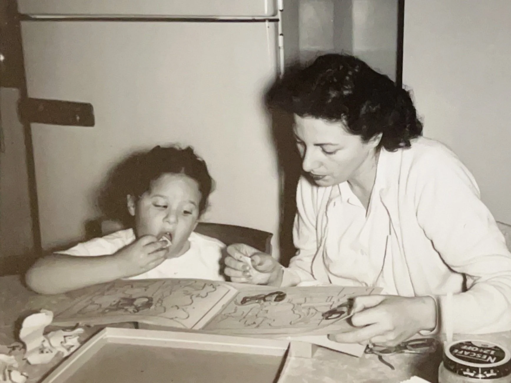 1958: With Mom