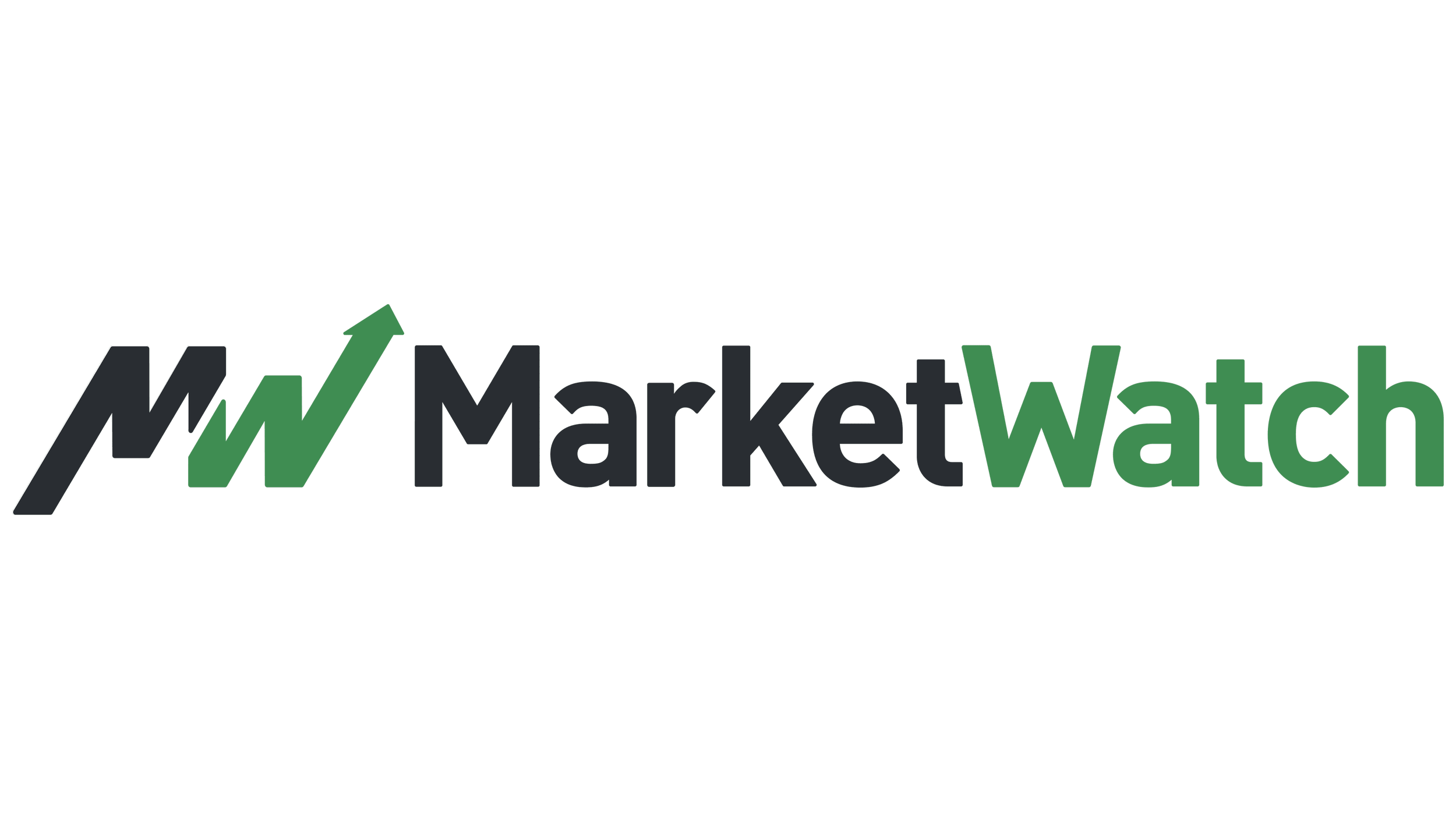 MarketWatch logo with stylized green arrow forming a line chart and the text 'MarketWatch' in black and green letters.