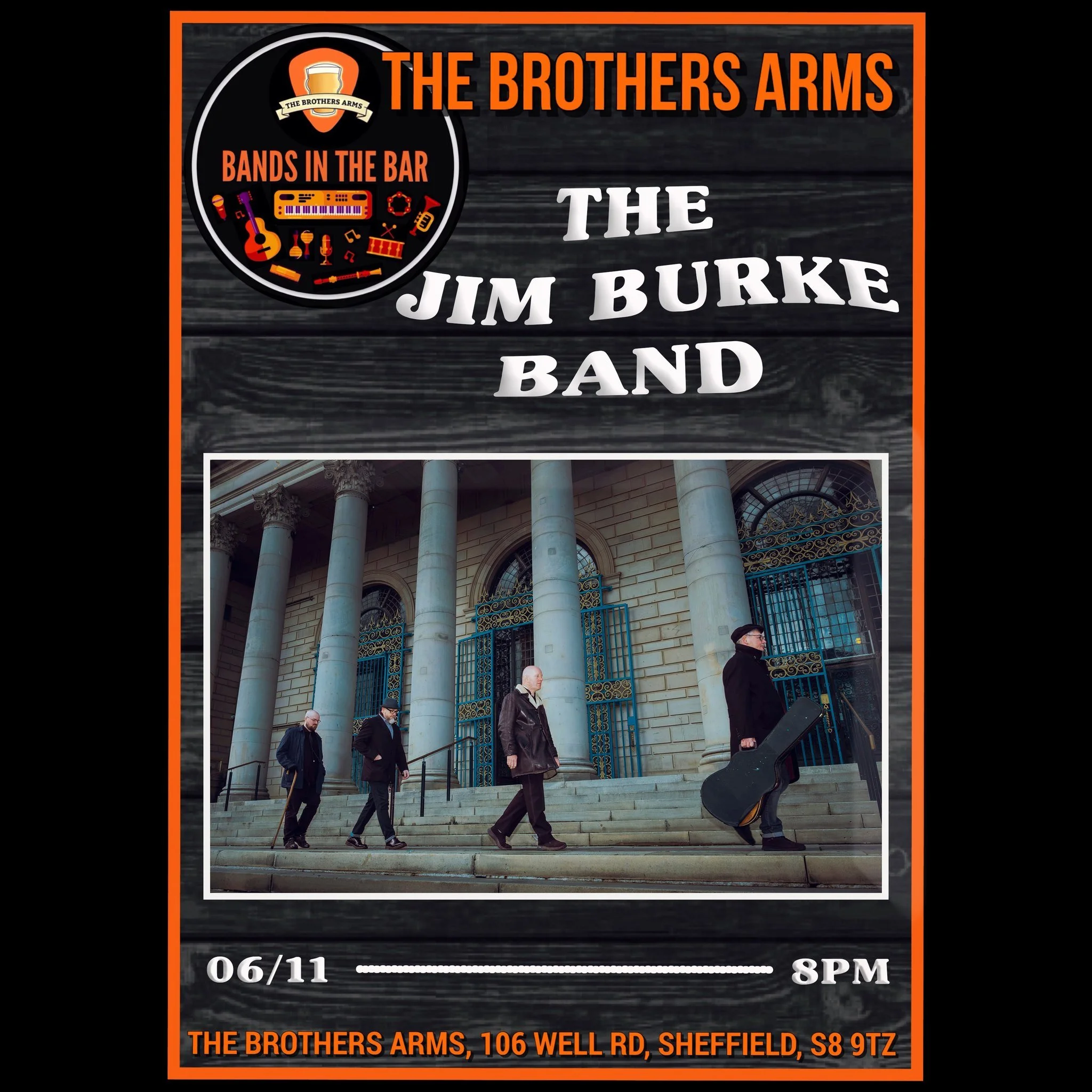 🎶🎸🎶 NEXT WEEK 🎶🎸🎶
The Jim Burke Band are back on the Brothers stage next Thursday! An acoustic quartet who bringing a mix of blues, jazz, ragtime and originals, it&rsquo;s good time music that we&rsquo;re looking forward to hearing!
