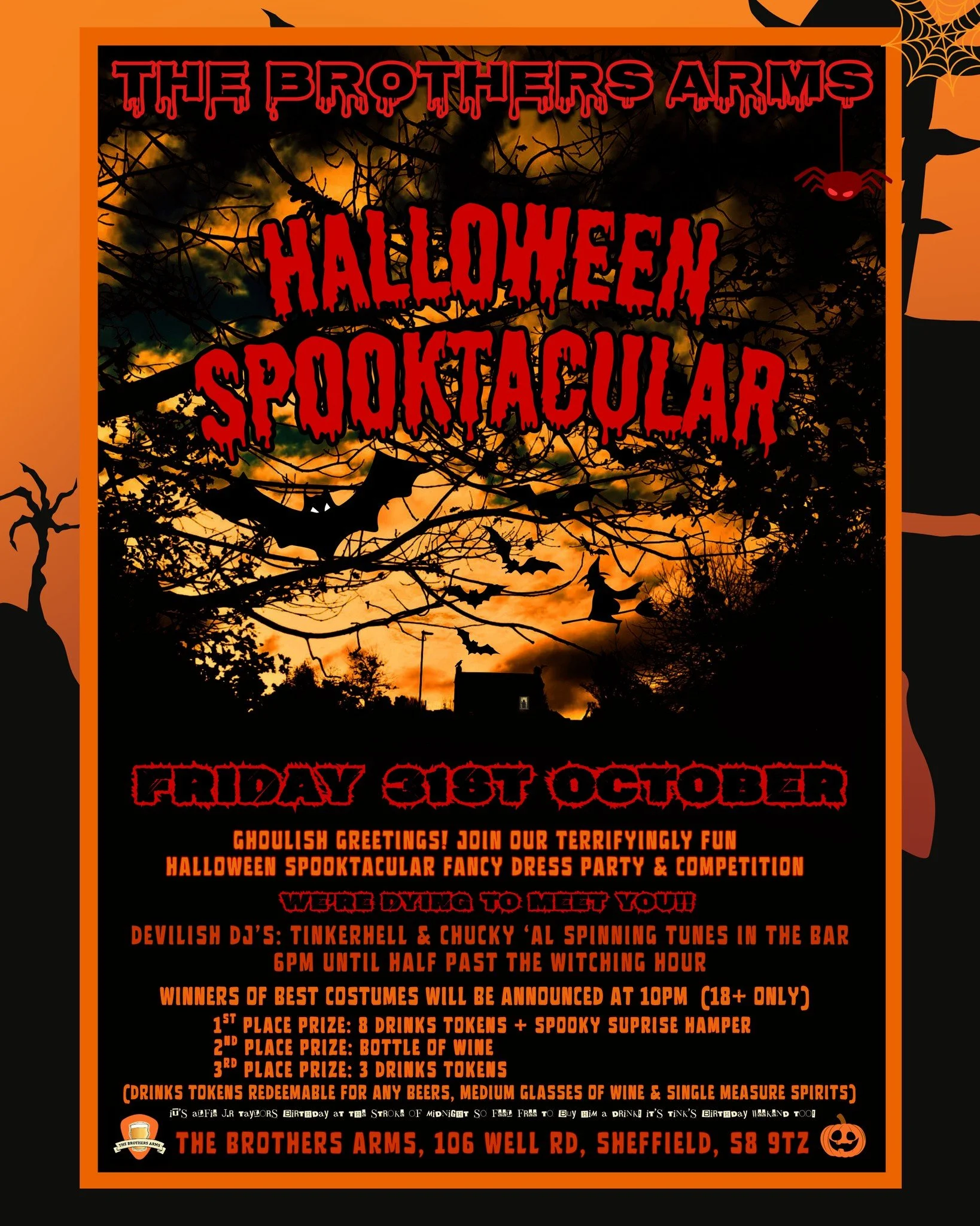 TODAY IS THE DAY!

Our Halloween Spooktacular is on this evening! We can't wait to see everyone dressed up for our costume competition and spend Halloween with us! 

See you on the dance floor!