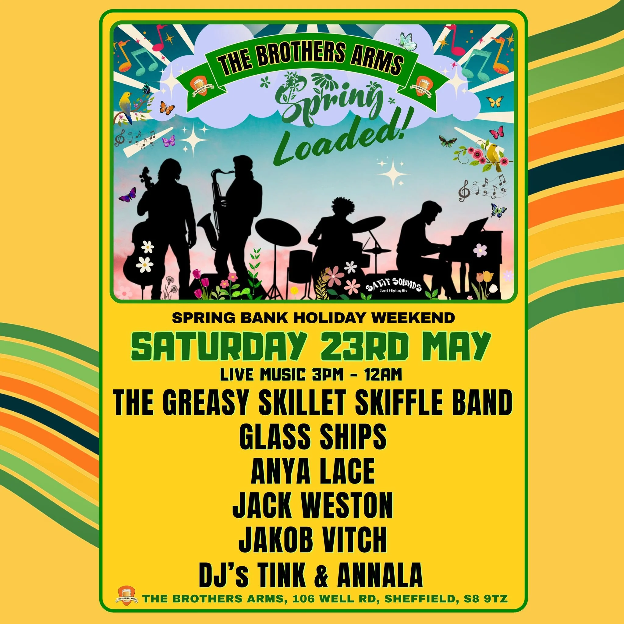One week to go till Spring Loaded! We&rsquo;ve got a full day of talented bands, great DJs and fab vibes! Come down next Saturday and join us for a spring celebration!