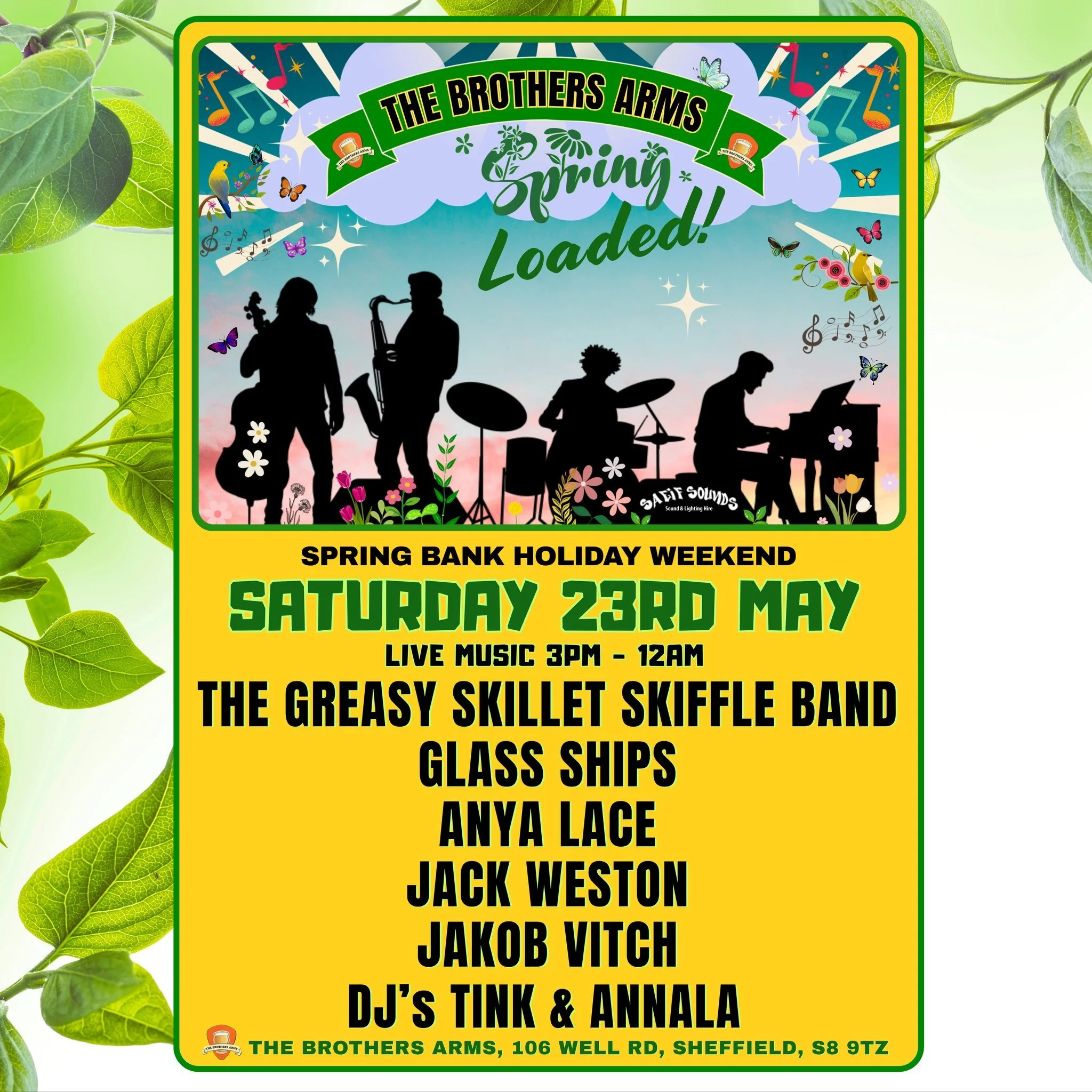 🌱🎉🌱 TODAY IS THE DAY! 🌱🎉🌱

Our first event of the year Spring Loaded is here! Join us for a day of brilliant live music from 3pm! As always we&rsquo;ll have DJs Tink &amp; Annala providing tunes in-between sets and inside after the bands have f