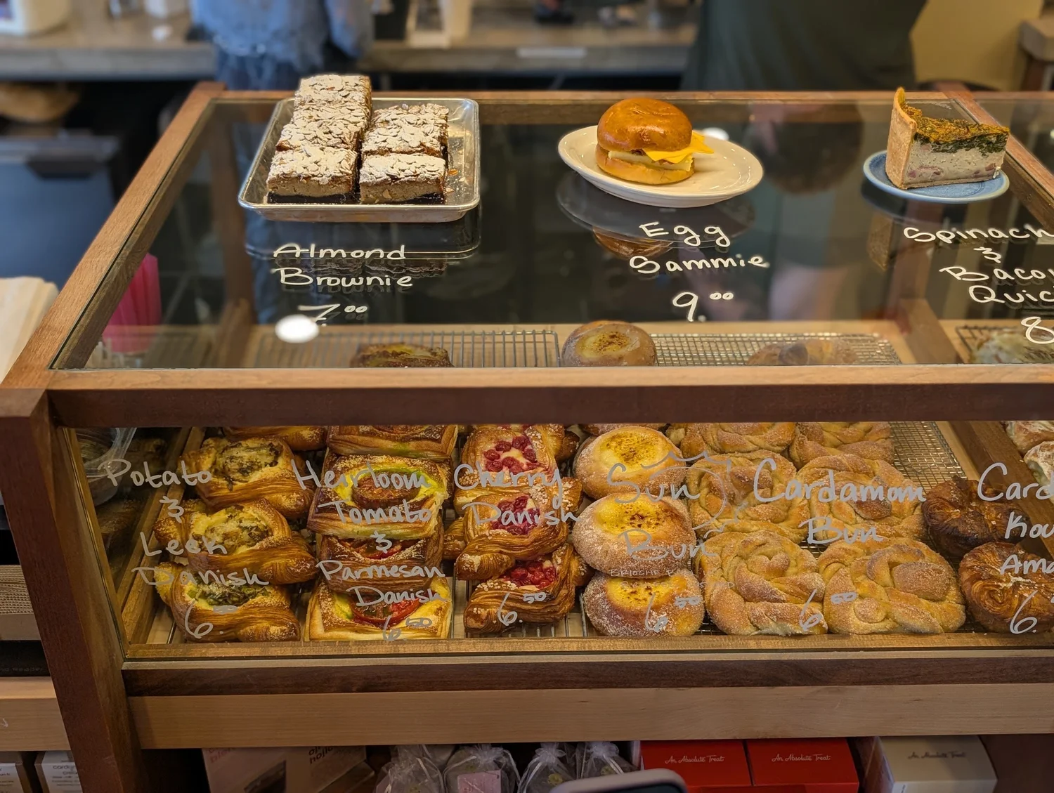 Pastries in the All Purpose Bakehouse case