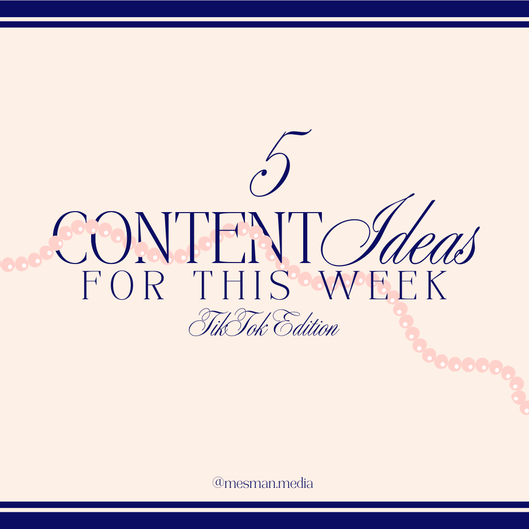 Content idea carousel for Instagram/Facebook (@mesman.media)