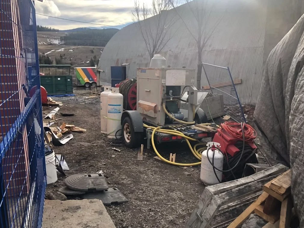 Busy construction site