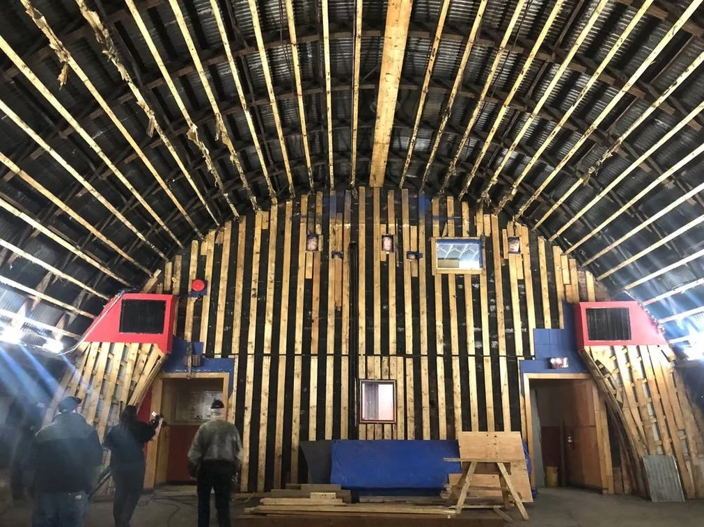 North wall of theater - April 2024