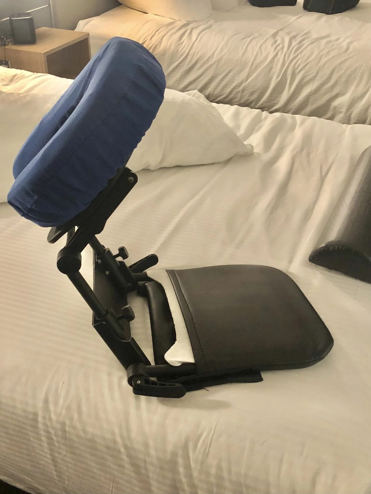 The stand that converts to face down in bed.