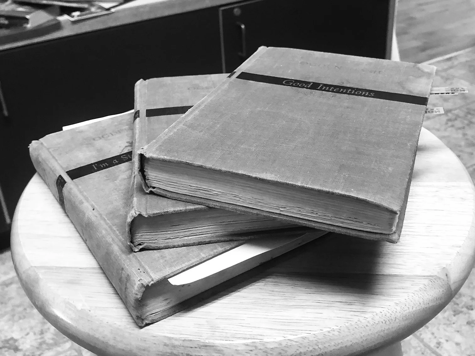  The 3 volumes - Versus, Good Intentions and I’m a Stranger Here Myself - John Kinnear photo. 