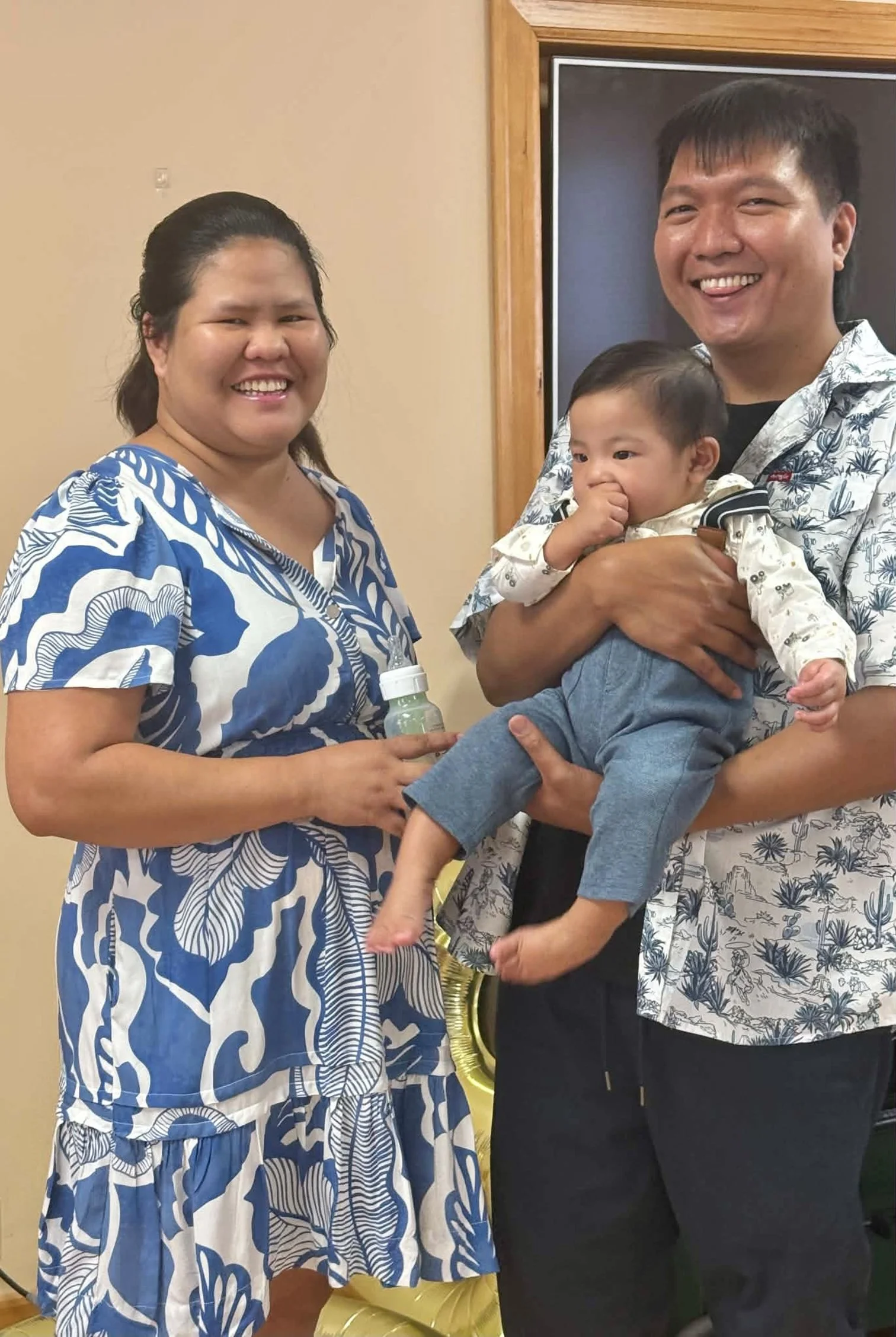 Baby John’s baptism with parents  Maricar and Zander