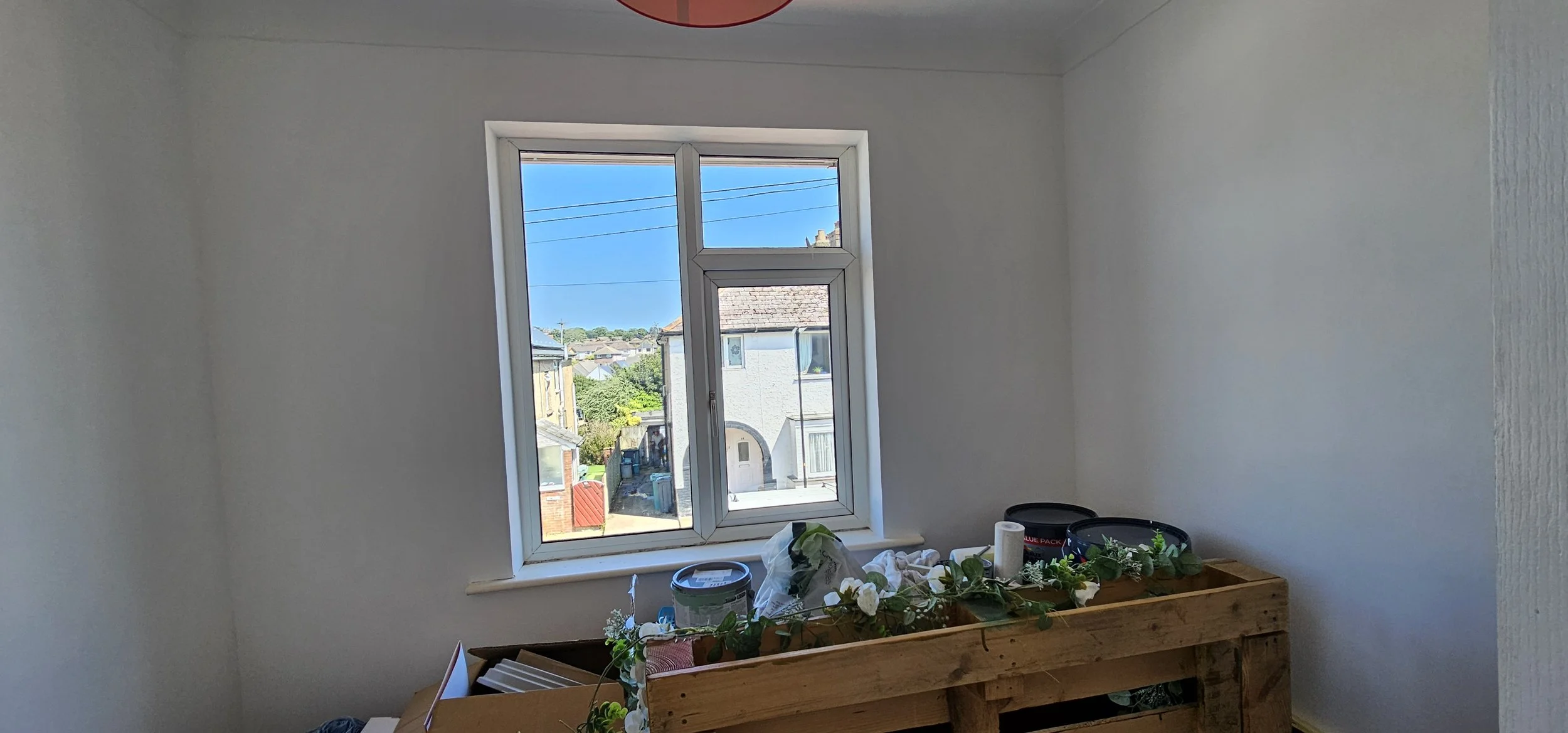 painted wall after plastered