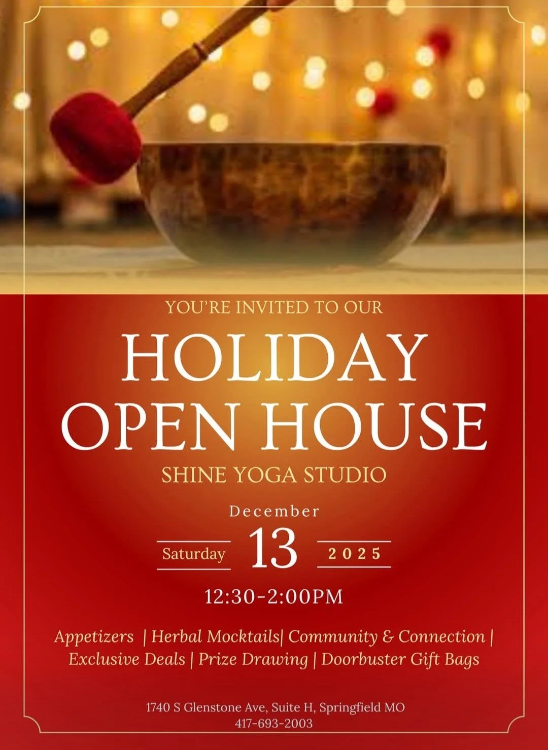 Holiday Open House - Shine Yoga Studio