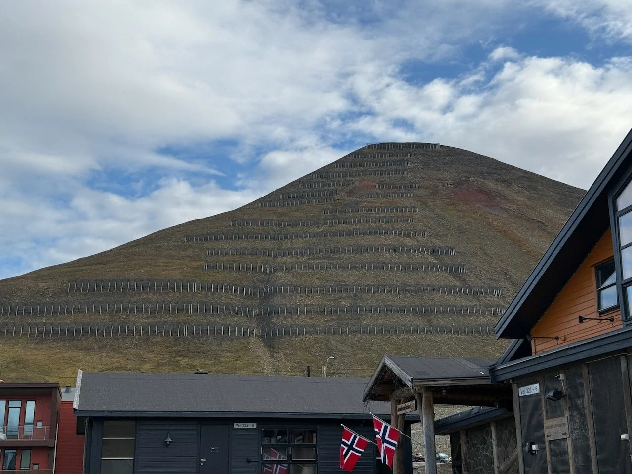 The town's avalanche protection.