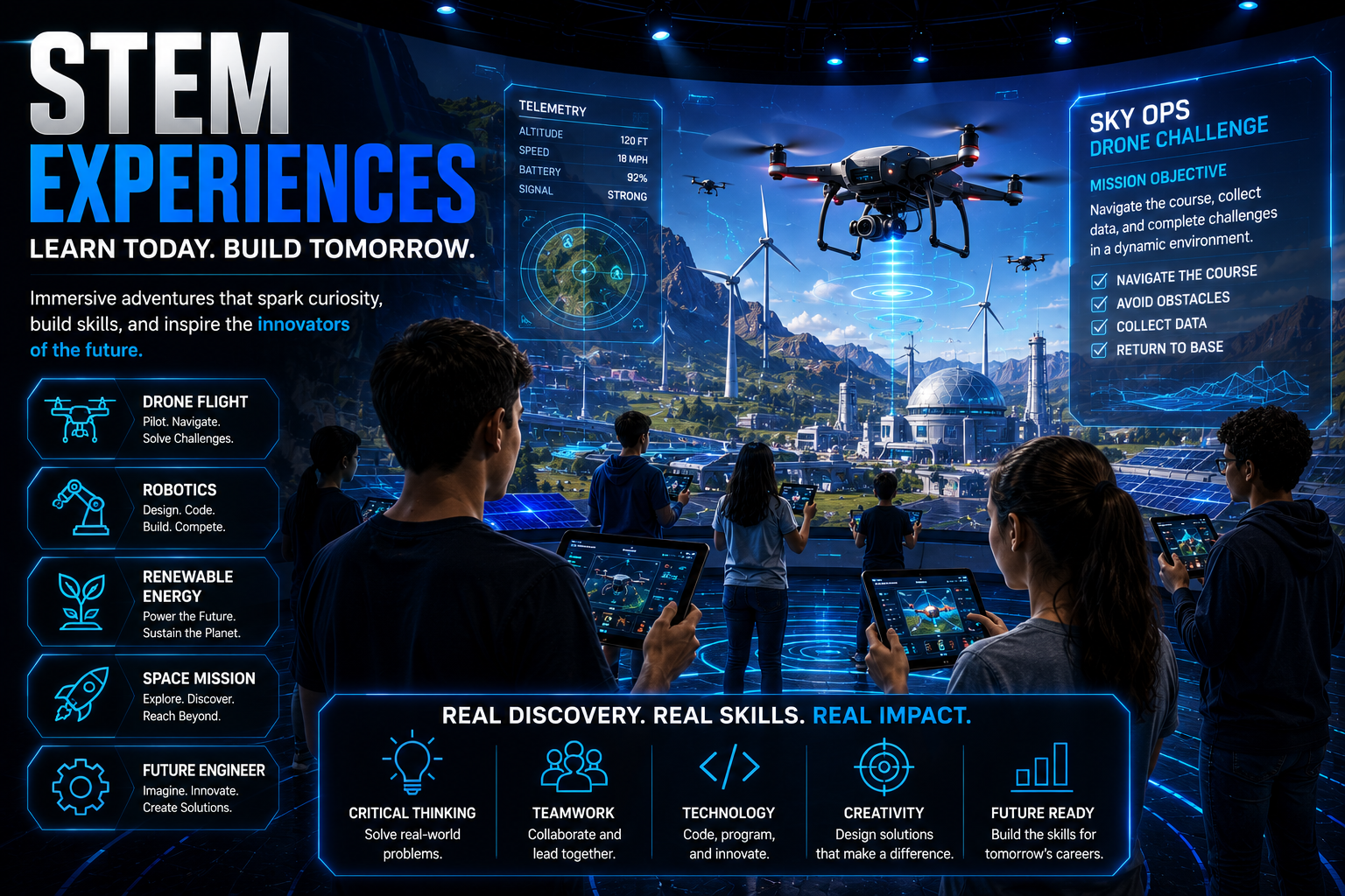 GO360 Arena immersive entertainment experience featuring multiplayer laser arena games, interactive sports, dance challenges, and family-friendly 360-degree digital adventures in the Permian Basin.