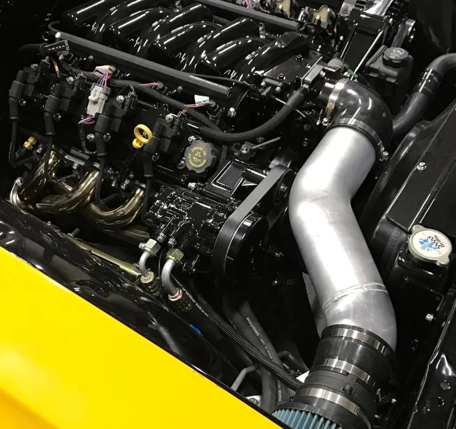 Heritage Restomod fuel-injected engine bay PPC Customs