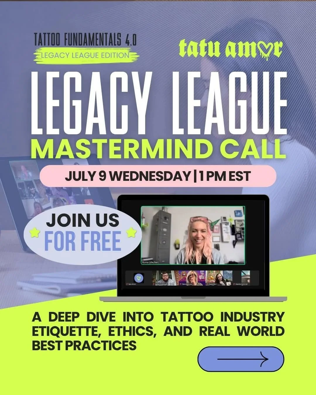 🎙️ Legacy League goes LIVE - JOIN US FOR FREE

Let&rsquo;s talk about what actually matters in this industry.
Not just flashy portfolios and viral trends &mdash;
but etiquette, safety, and how to show up with integrity.

On this special mastermind c