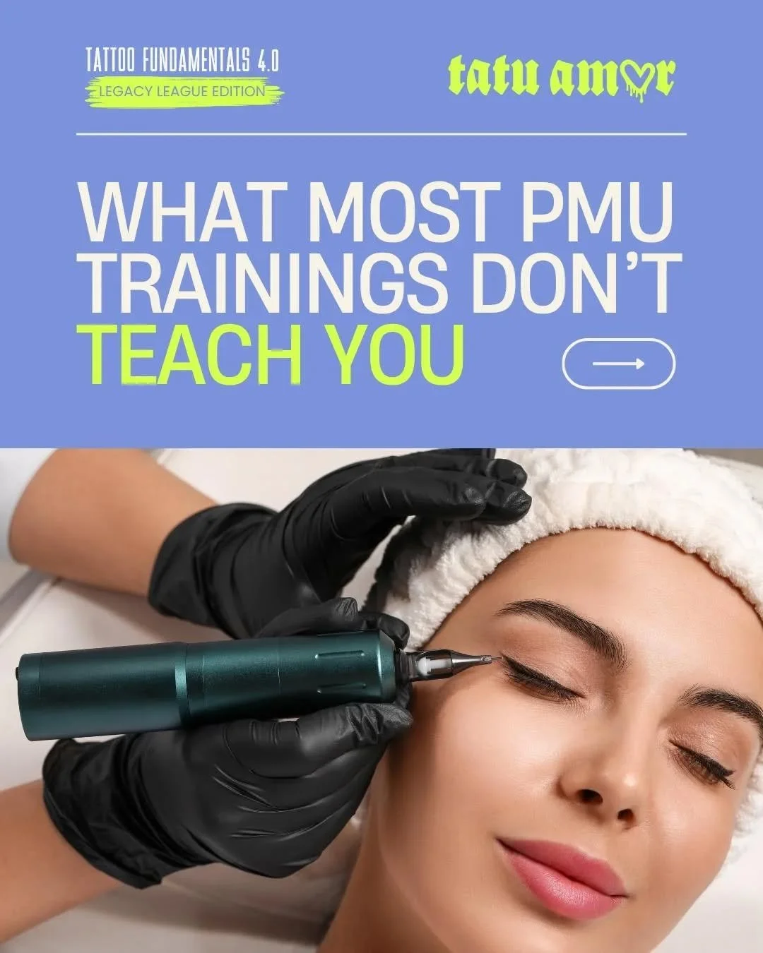 Most PMU artists are taught how to perfect their technique&mdash; but not how to protect their clients, their business, or themselves.

Tattoo Fundamentals was created to fill that gap.

It&rsquo;s not a &ldquo;how-to&rdquo; course. It&rsquo;s a comp