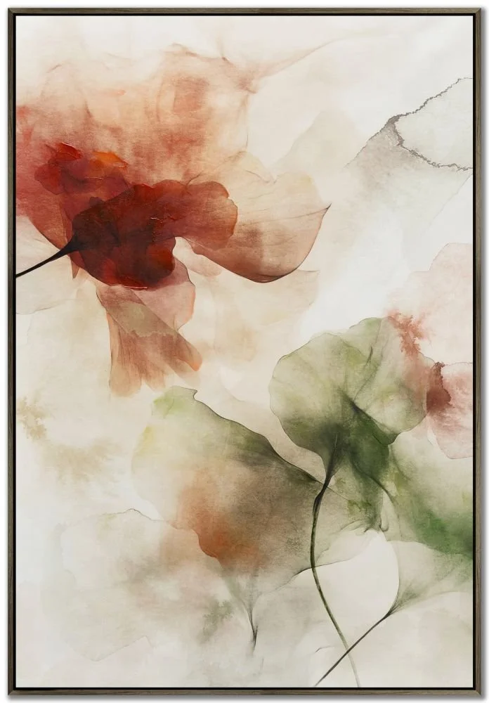 Faded Petals II Framed Canvas